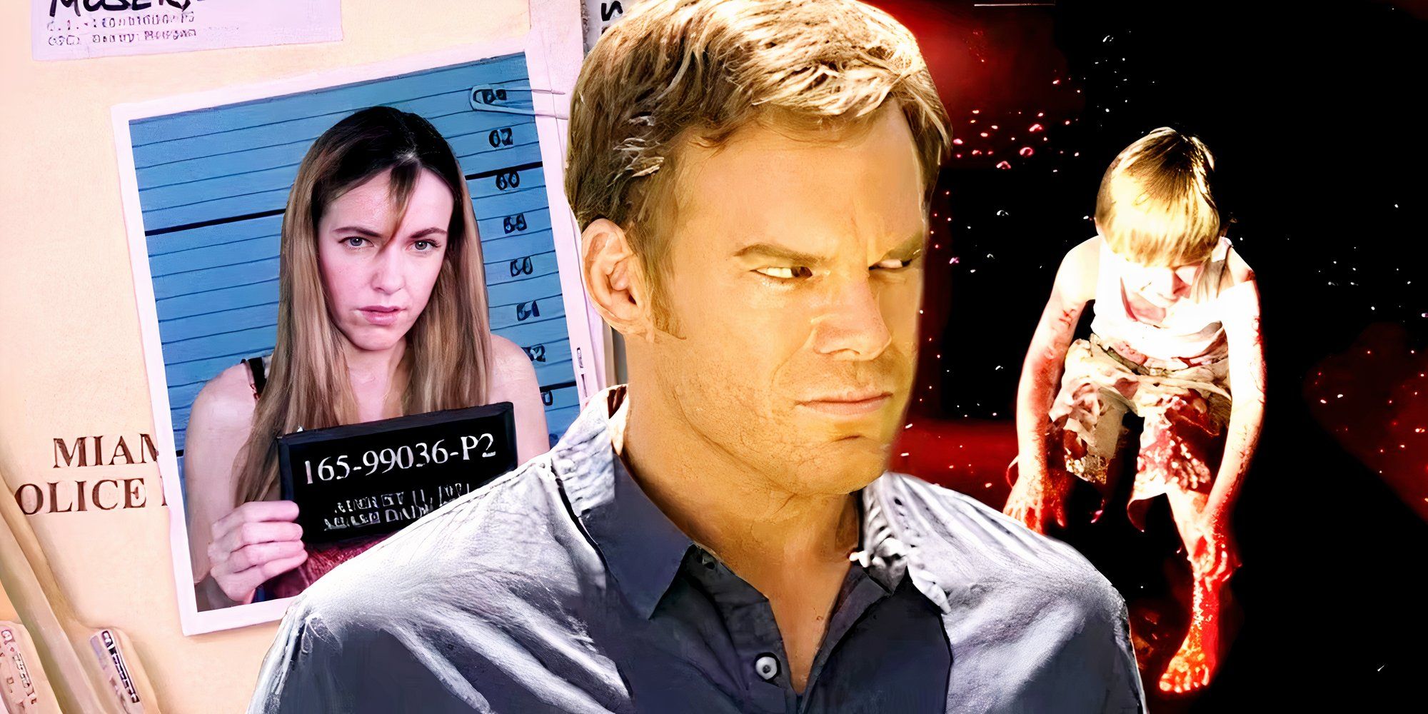 A arma policial de Dexter Morgan e sua mãe Laura Moser