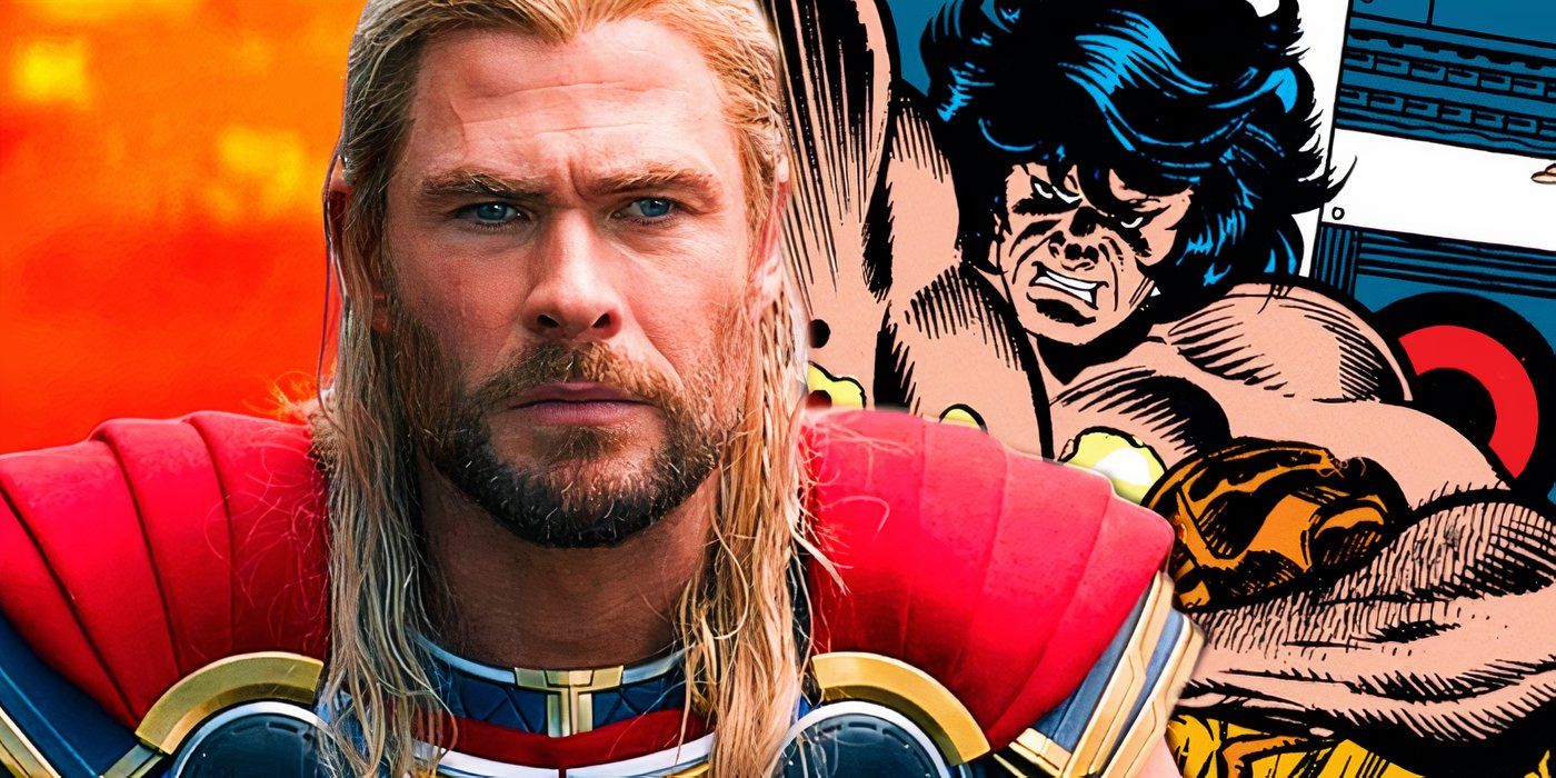 Thor with his evil clone, Nobilus, fighting enemies behind him.