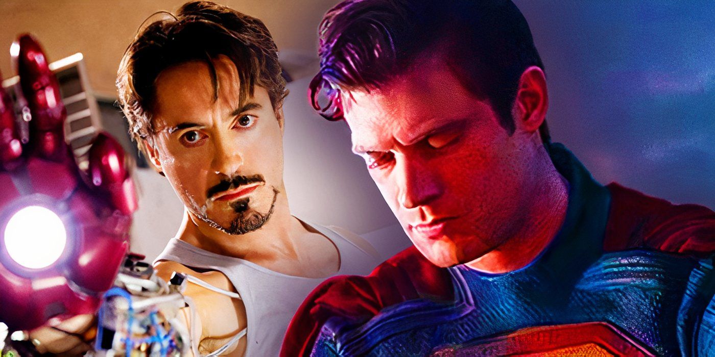 Iron Man de Tony Stark y Superman de Clark Kent en las primeras películas de MCU y DCU