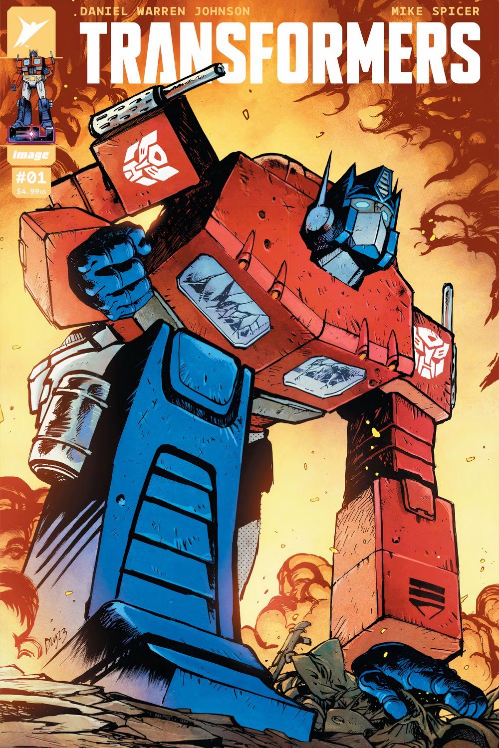 Transformers #1 Capa da Skybound Comics