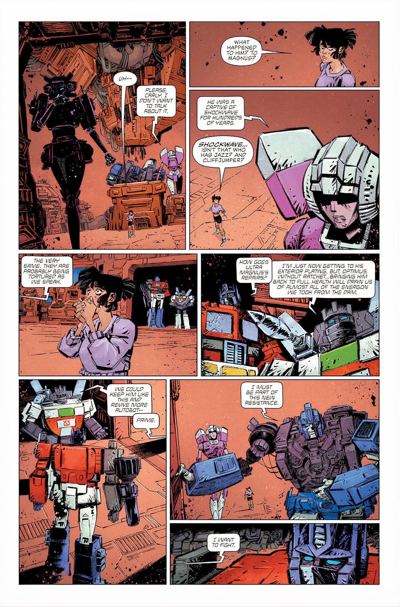 Transformers #11, Ultra Magnus quer que Optimus Prime o coloque na luta.