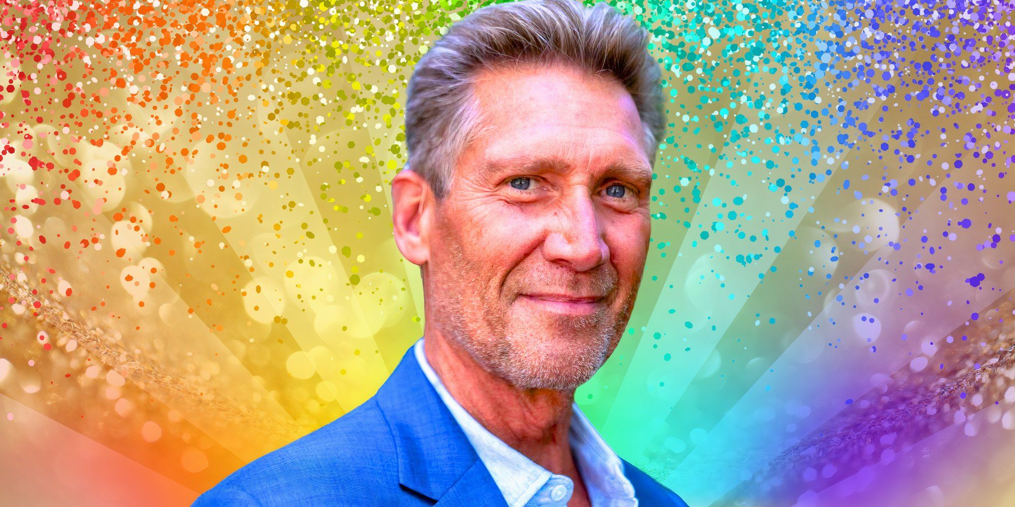 image of gerry with colourful background