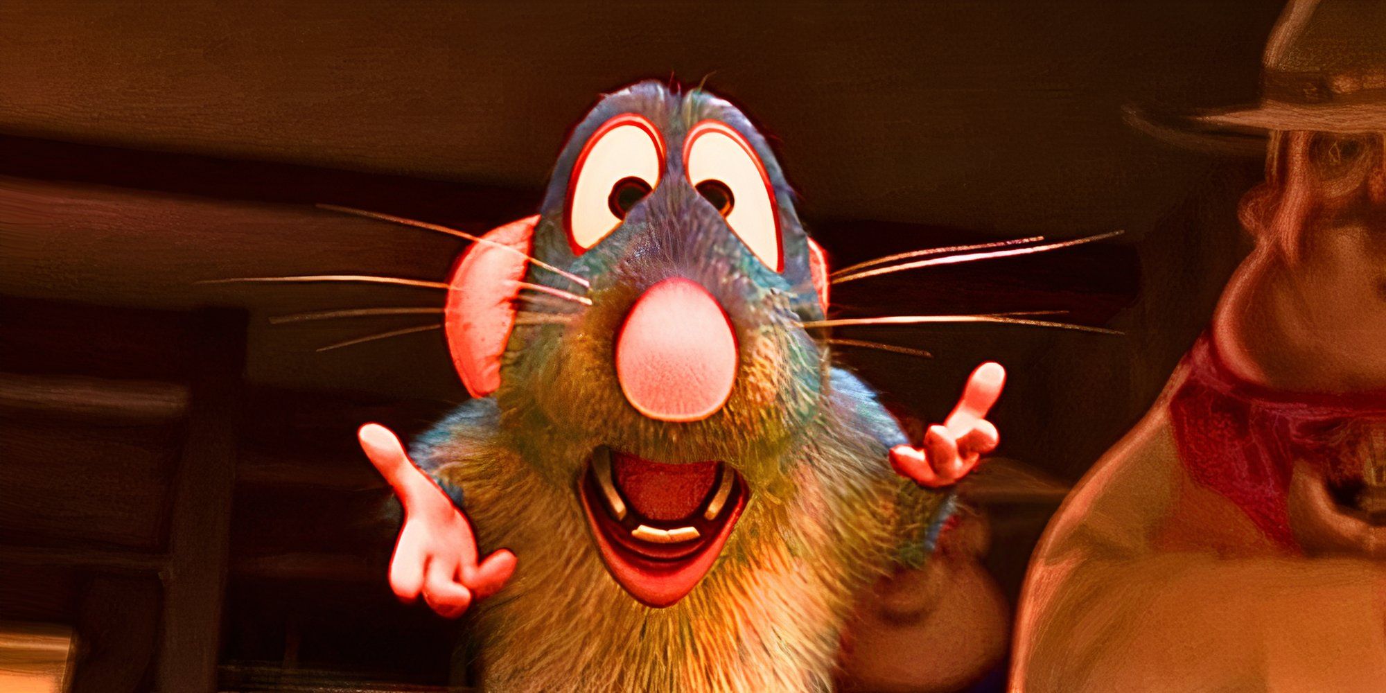 Remy looking very shocked in Ratatouille