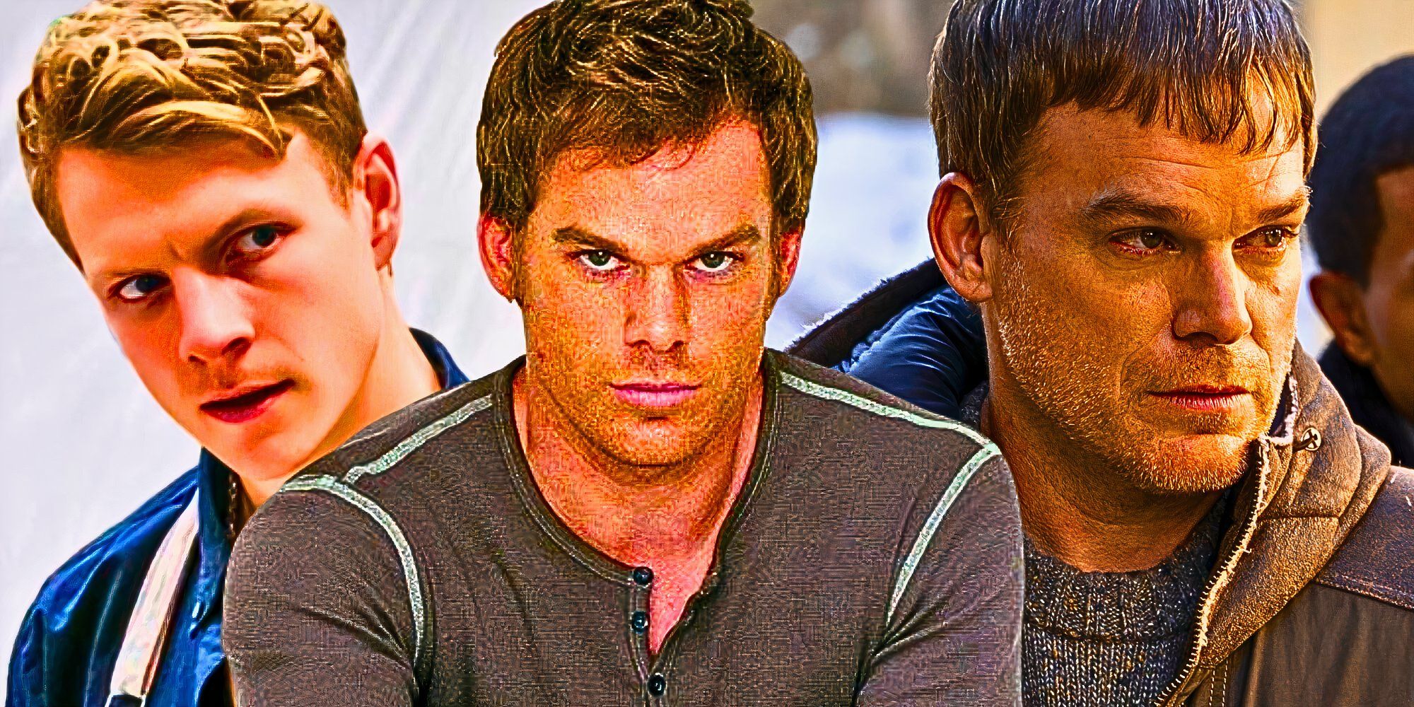 A custom image of Patrick Gibson and Michael C. Hall as Dexter Morgan from the Dexter franchise