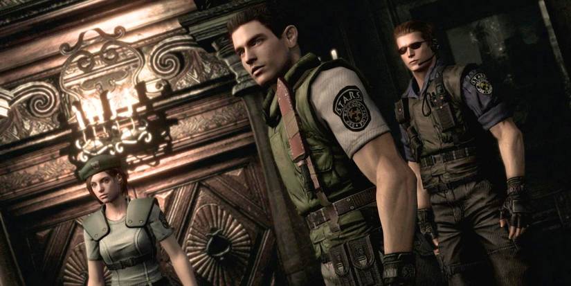 Jill, Chris, and Wesker in the original Resident Evil remake