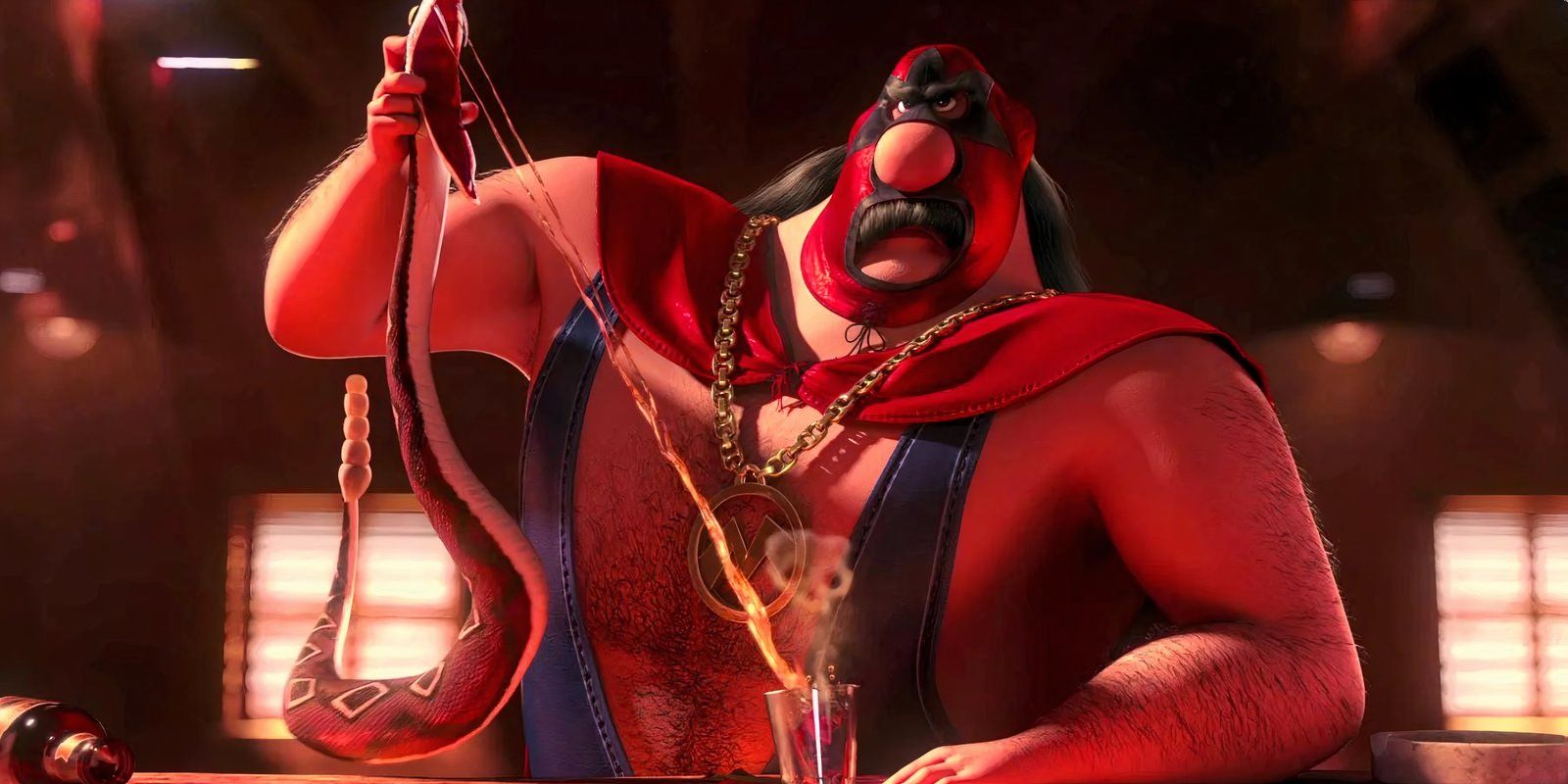 El Macho holding a snake in Despicable Me 2