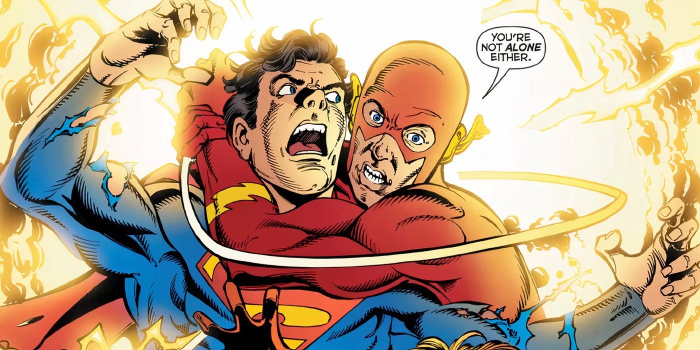 The Flash holds Superboy-Prime