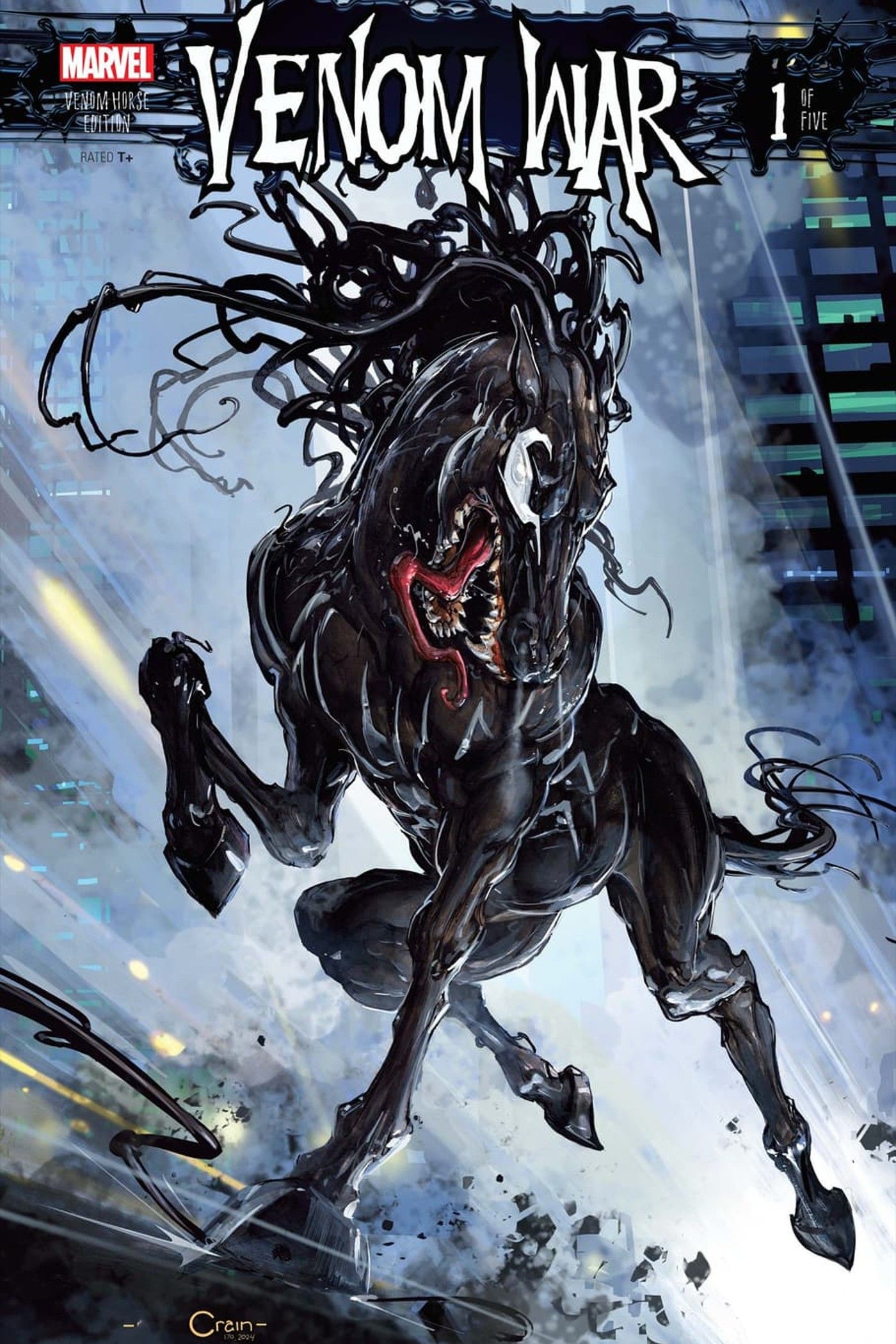 Venom Horse, de Venom the Last Dance, na capa de Venom War #1