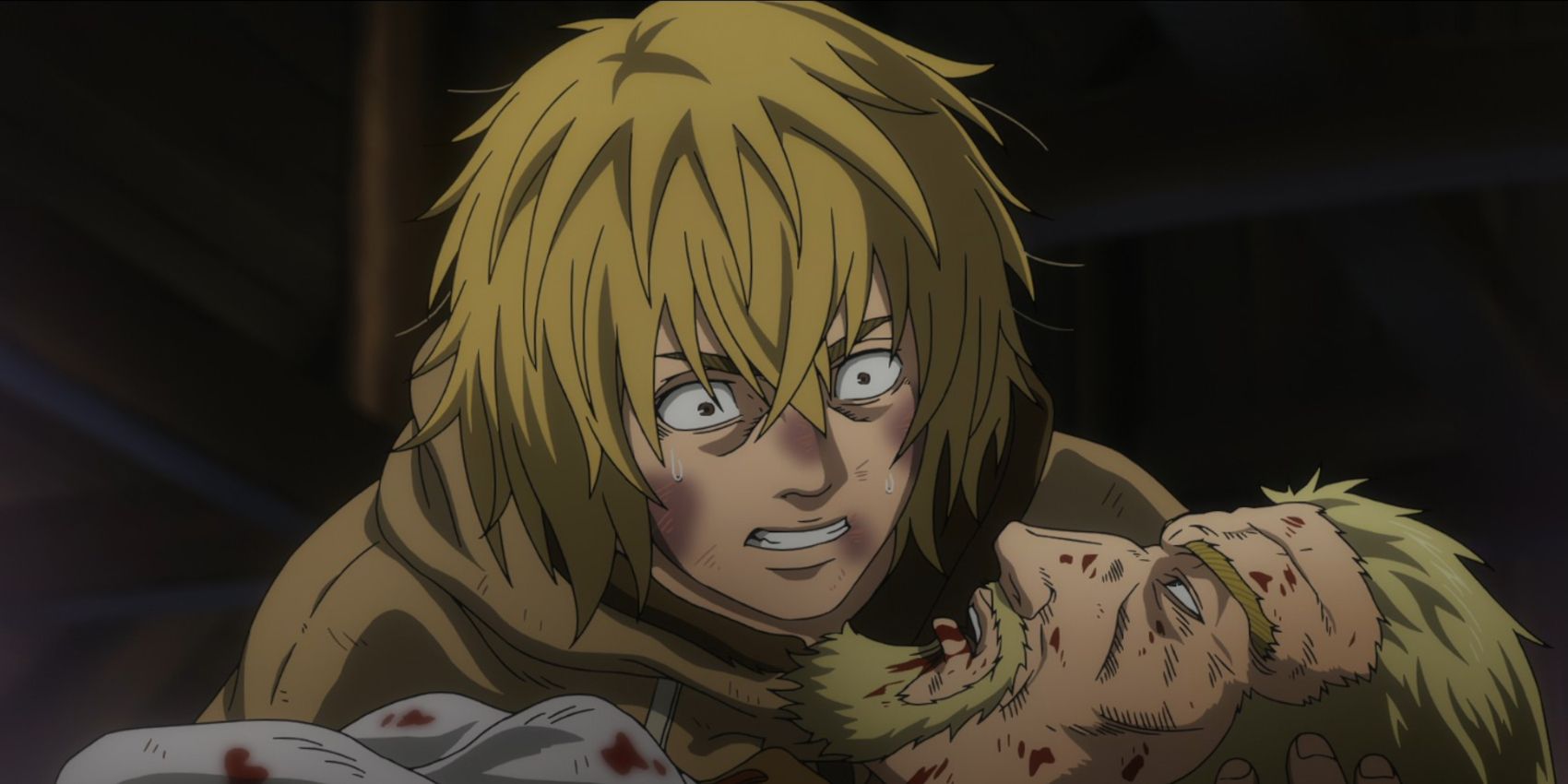 Vinland Saga anime melhor episódio Thorfinn com Askeladd moribundo