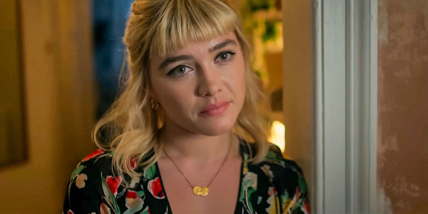 Almut (Florence Pugh) in “We Live in Time”.