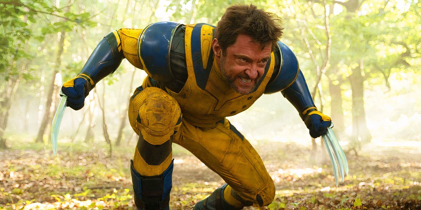 Wolverine prestes a lutar na floresta em Deadpool & Wolverine