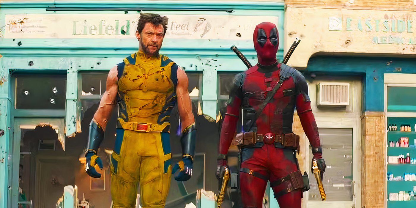 Wolverine and Deadpool facing the Deadpool Corps in Deadpool & Wolverine