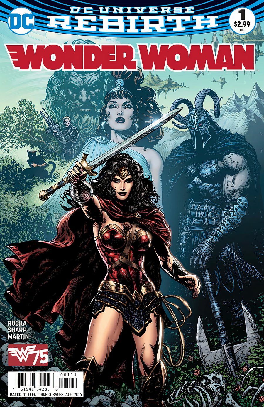 Wonder Woman #1 Rebirth Costume with Cloak-1