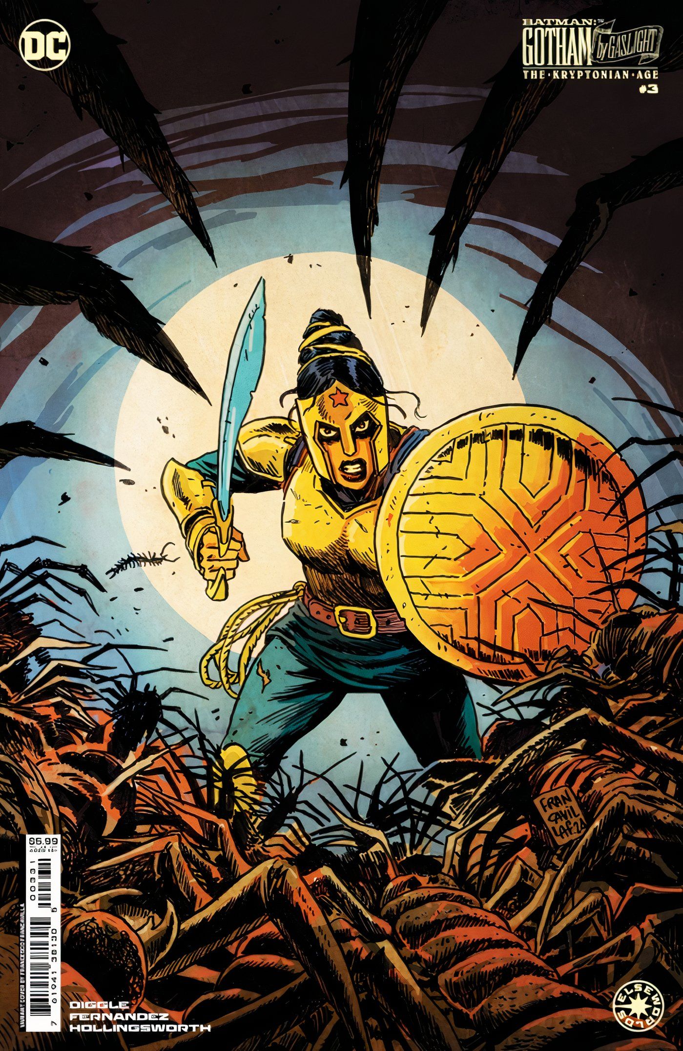 Wonder Woman in Batman Gotham by Gaslight the kryptonian age #3 variant cover