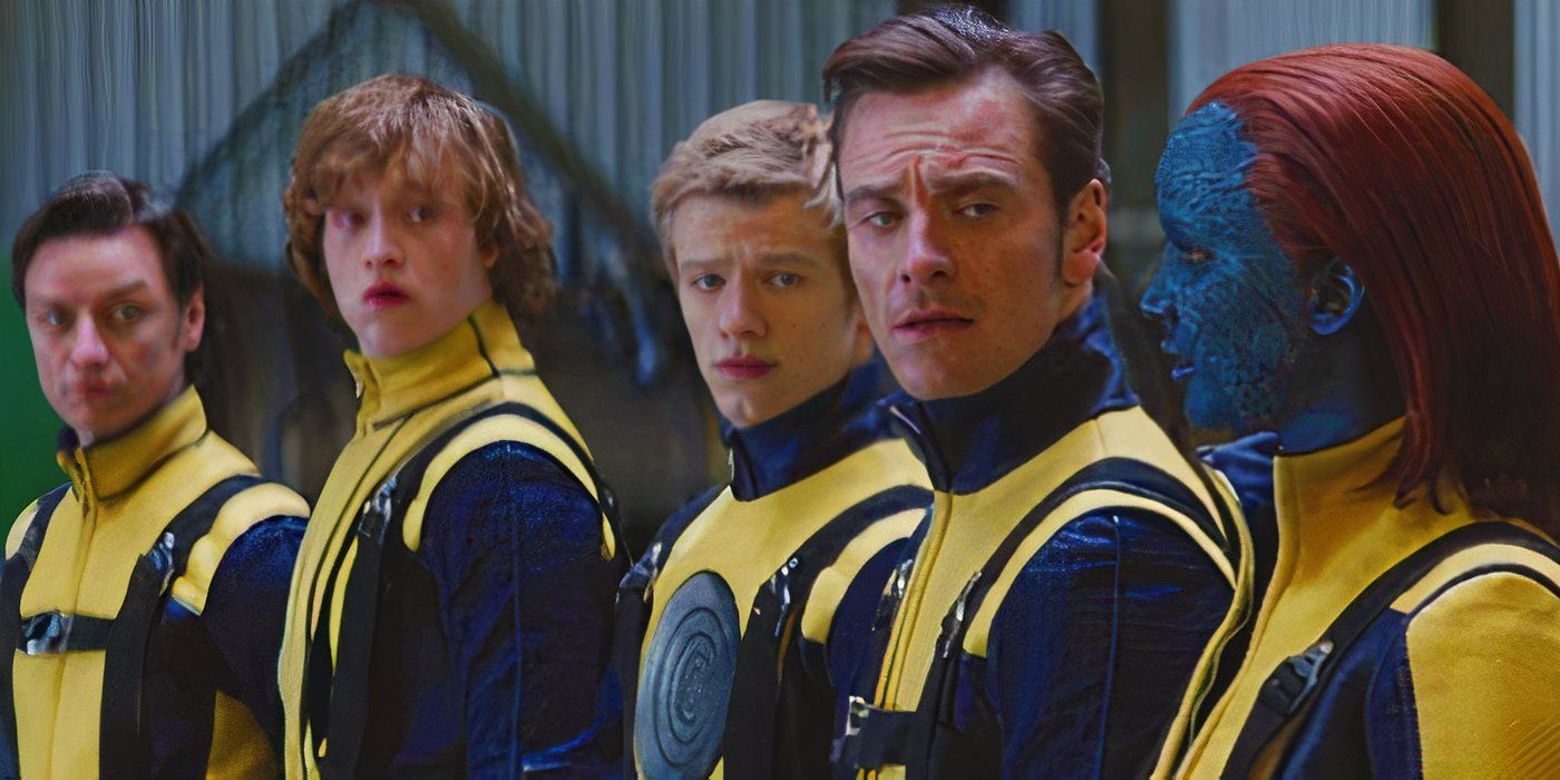 X-Men in yellow costumes in X-Men First Class