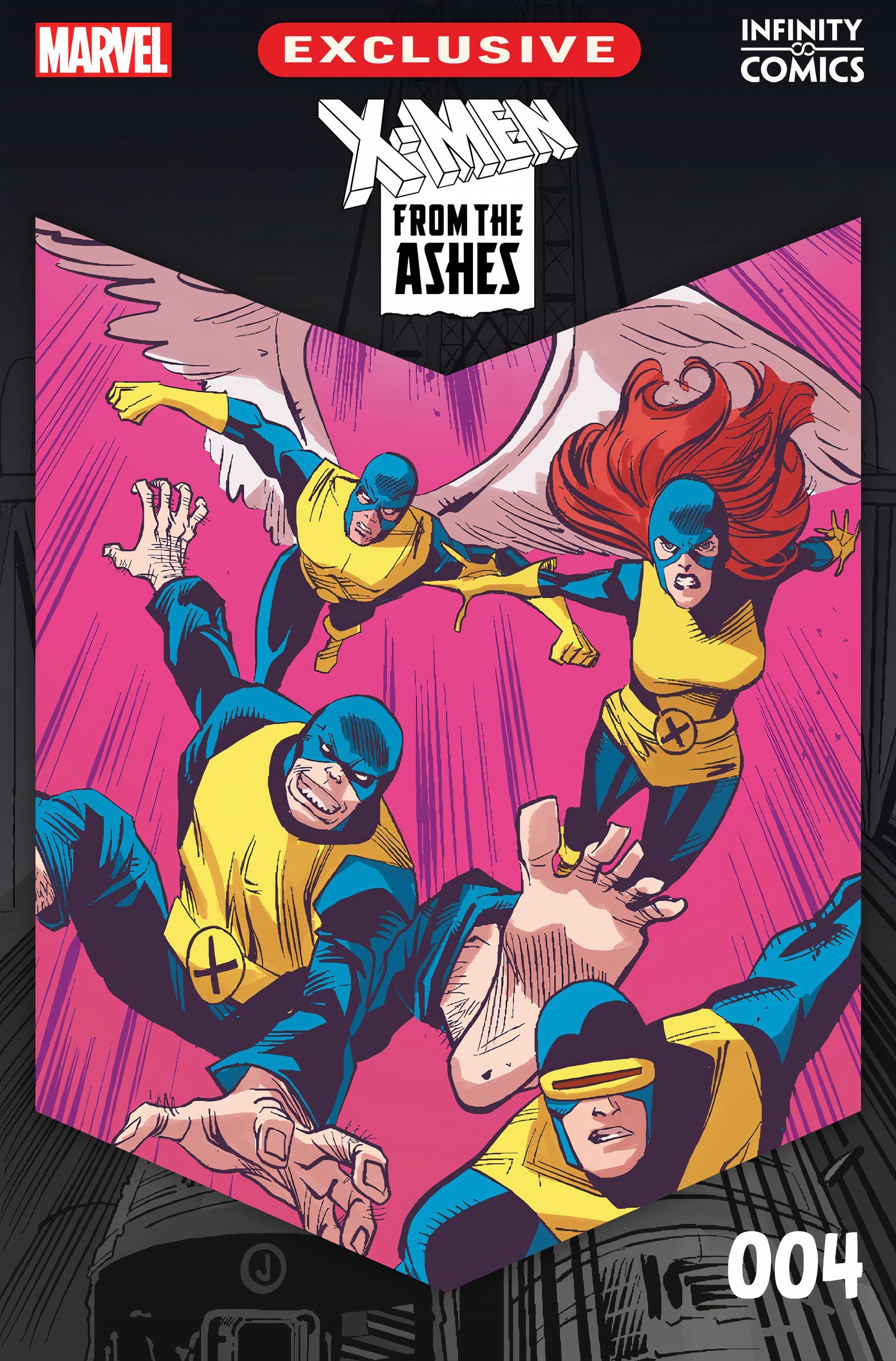 Capa da revista X-Men: From the Ashes Infinity Comic #4, apresentando os X-Men originais.