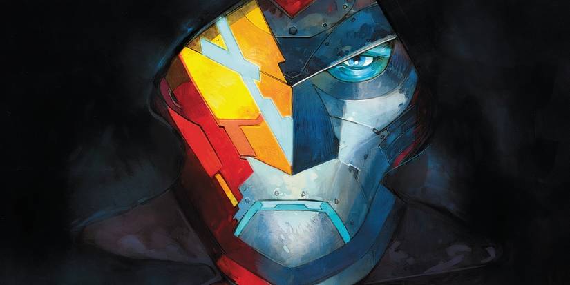 Doctor Doom's mask merged with that of Iron Man.