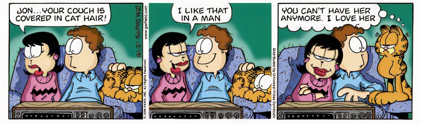 Garfield se apaixona pela namorada de Jon, Liz.