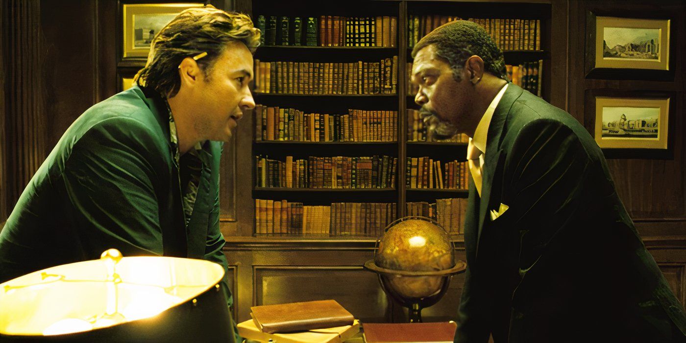 1408 John Cusack and Samuel L Jackson in an intense conversation