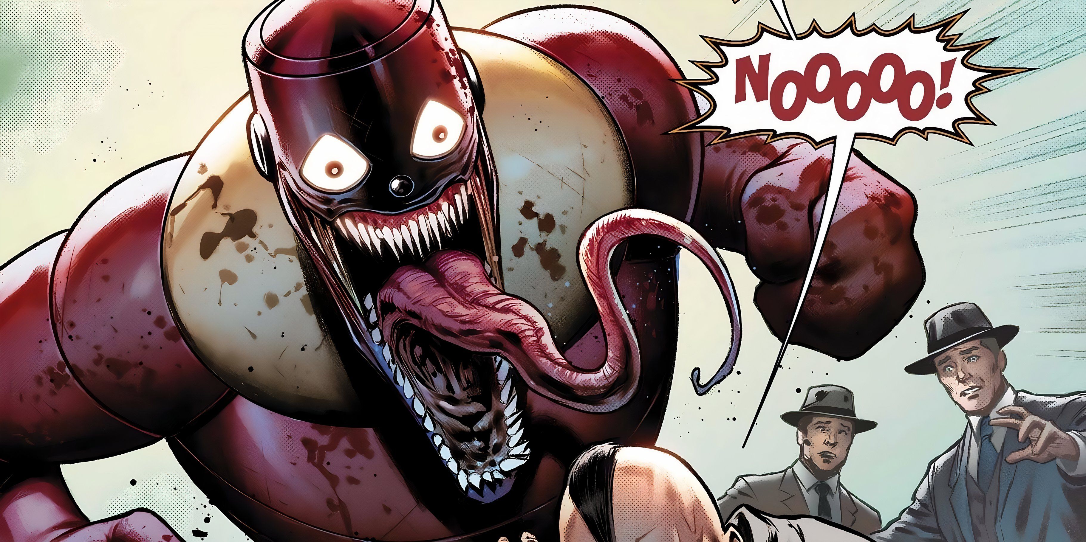 Flexo the Rubber Man brandishes the classic symbiote mouth.