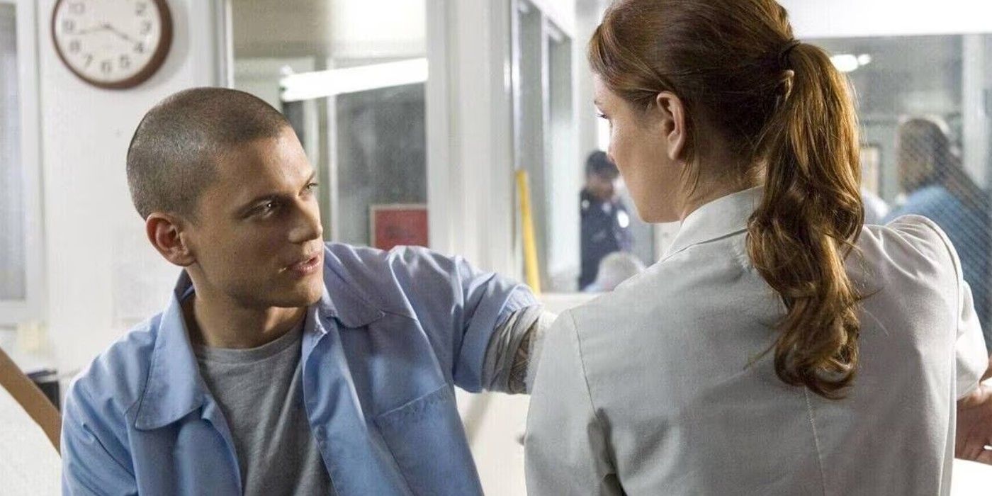 Sara examining Michael in the infirmary Prison Break season 1