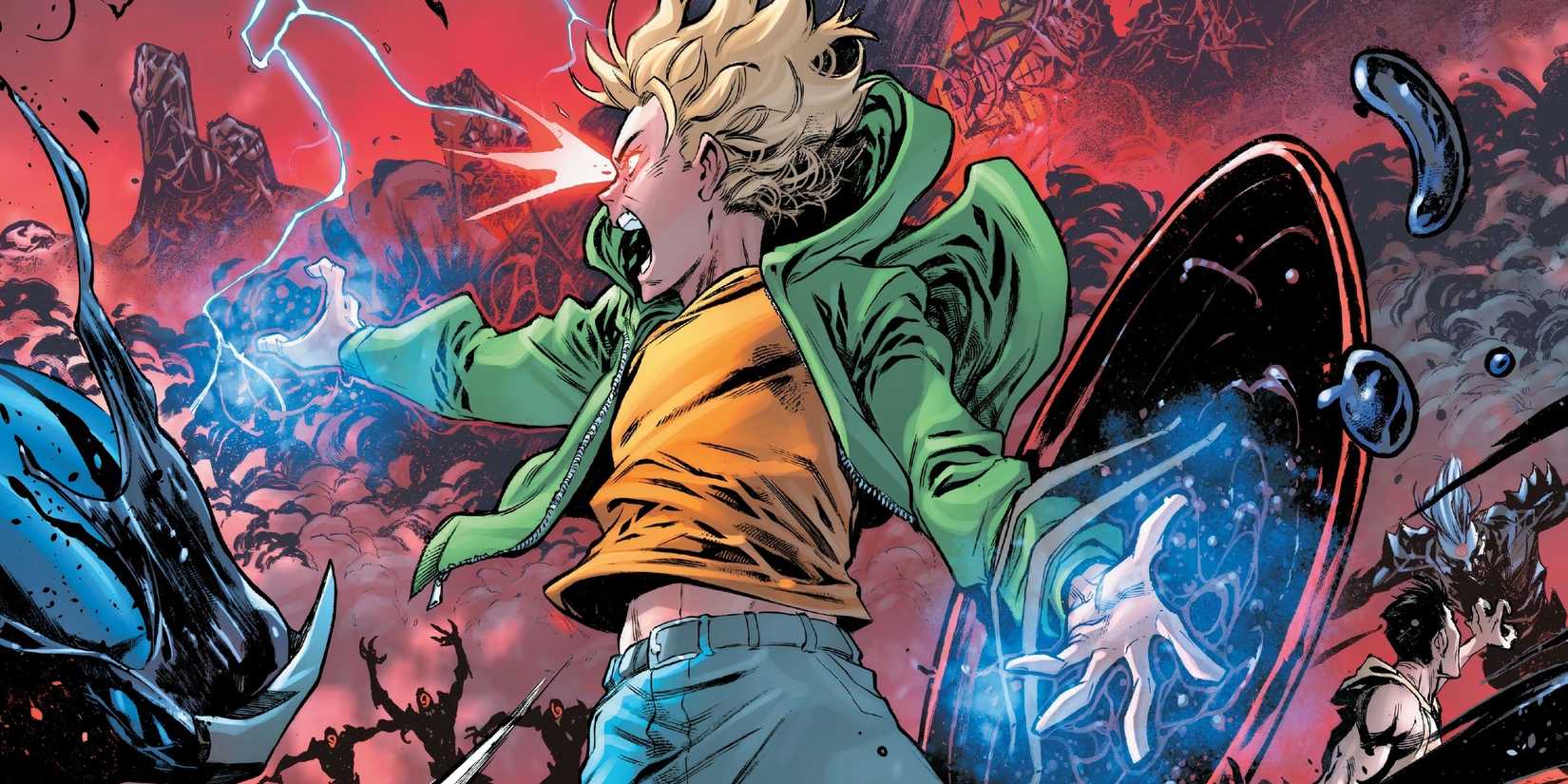 Dylan Brock unlocks his full multiversal symbiote powers, opening portals across space and time.