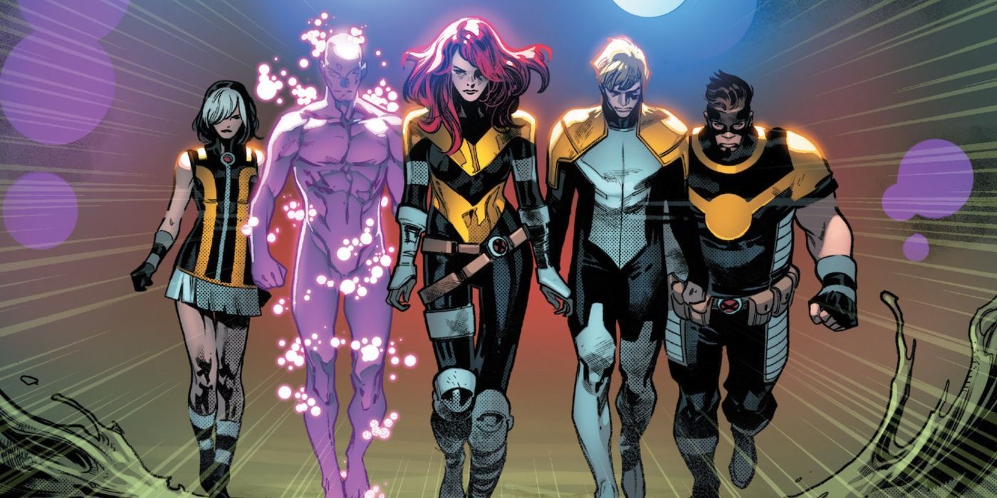 Equipe de Ressurreição de X-Men Os Cinco - Elixir, Proteus, Hope Summers, Tempus e Egg