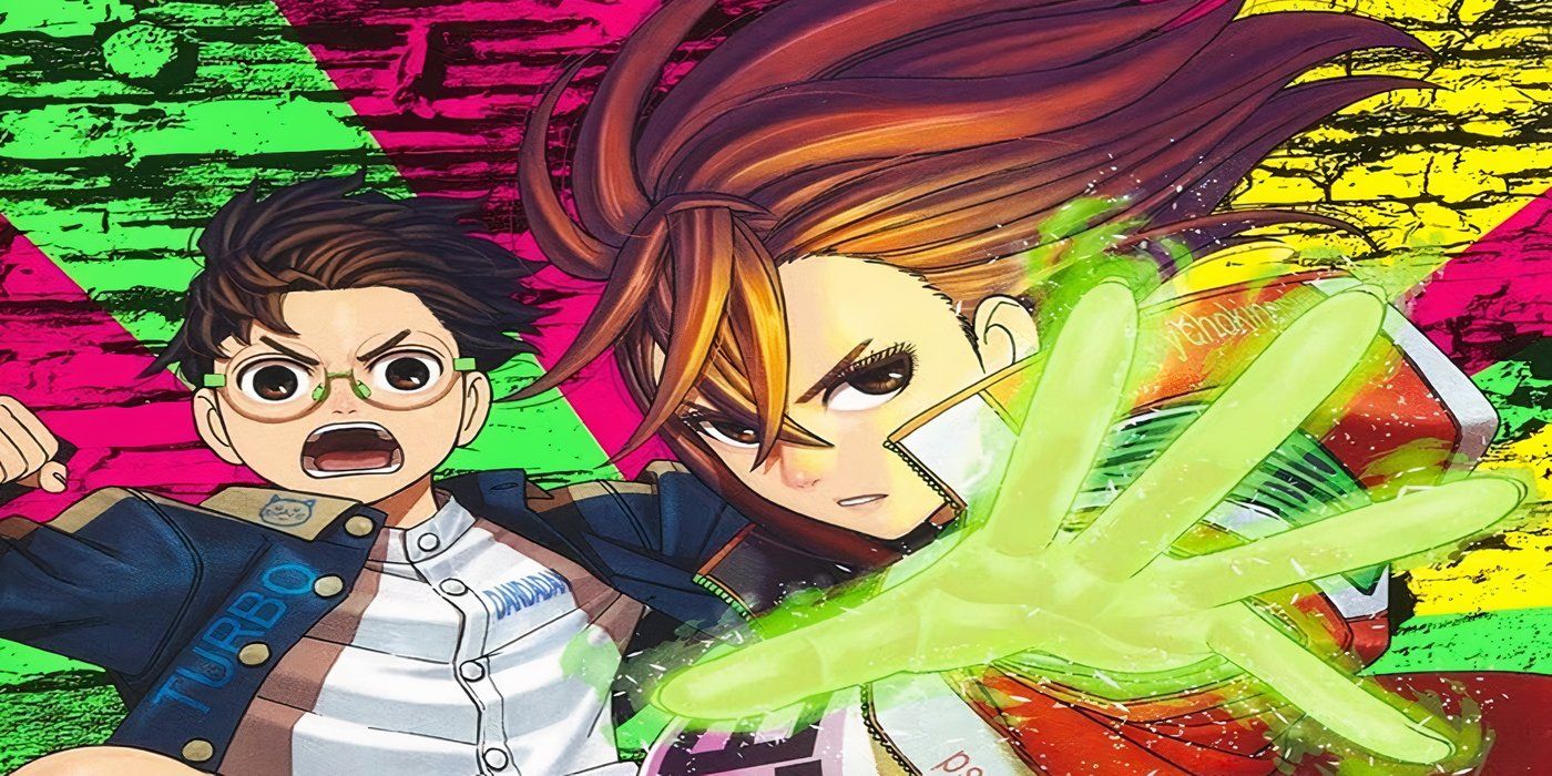 Cover of Dandadan volume 14 featuring Momo and Okarun