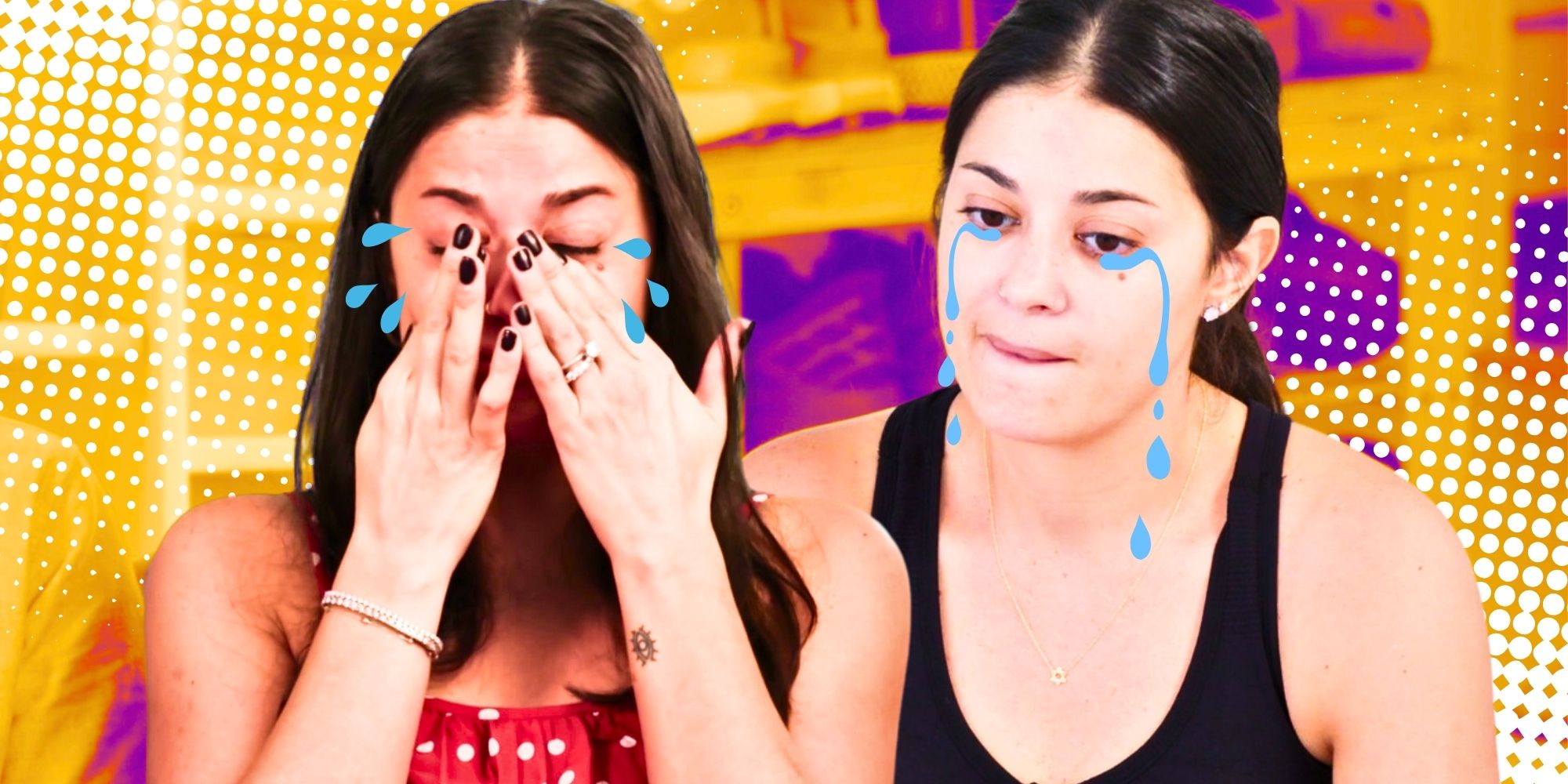 90 Day Fiancé’s Loren Brovarnik looks somber with animated tears rolling down her face.