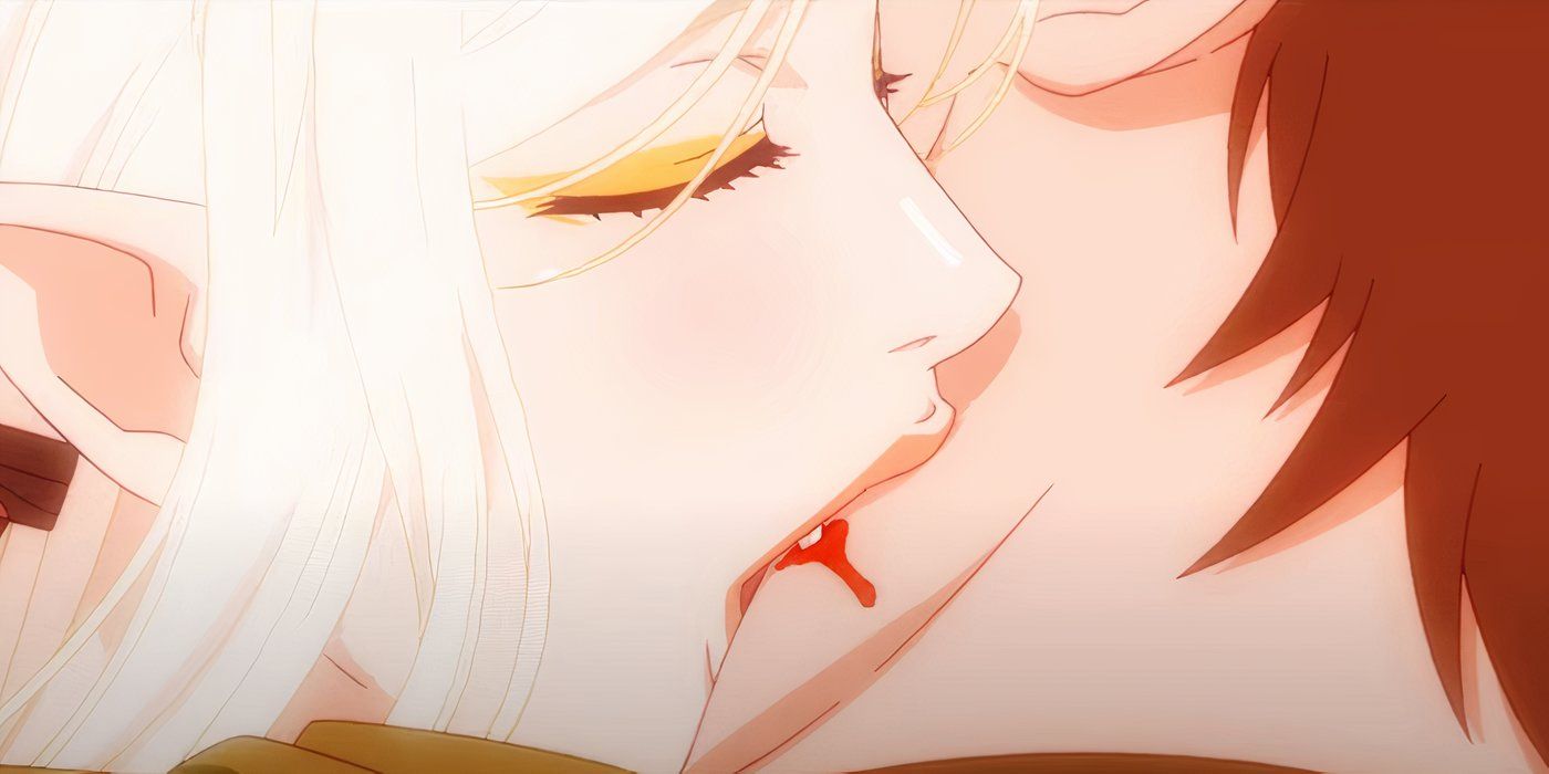 Kiss-Shot drinks Koyomi's blood