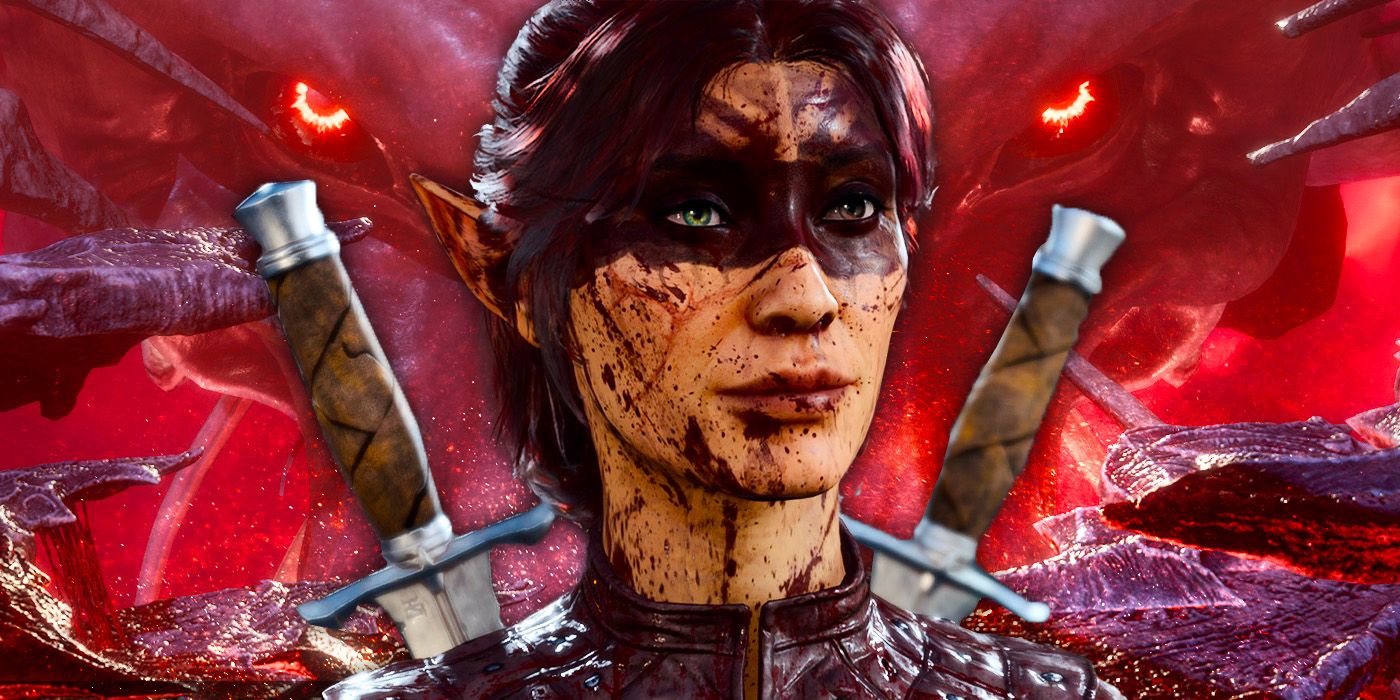 A Dark Urge in front of the Netherbrain from Baldur&rsquo;s Gate 3.