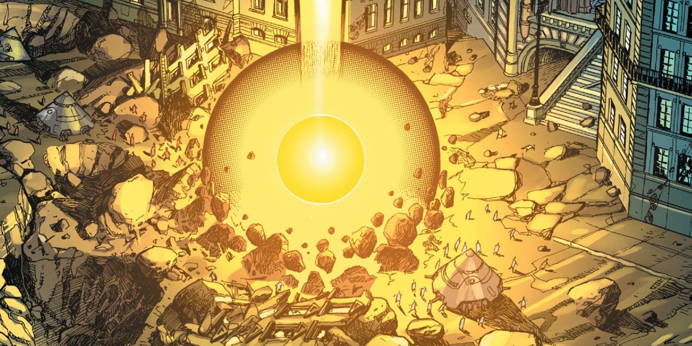 a panel from SHIELD #1 that takes place during the Renaissance Era as the Earthlings fend off a global invasion.