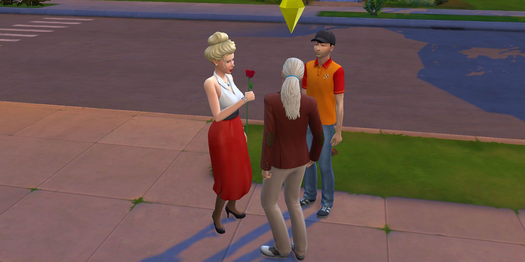 Um conselheiro de relacionamento ajuda Judith Ward com o romance em The Sims 4 Lovestruck