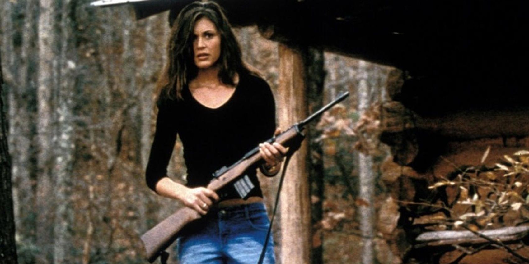 A woman with a gun in Cabin Fever