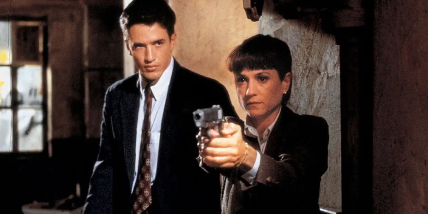 Holly Hunter and Dermot Mulroney in Copycat