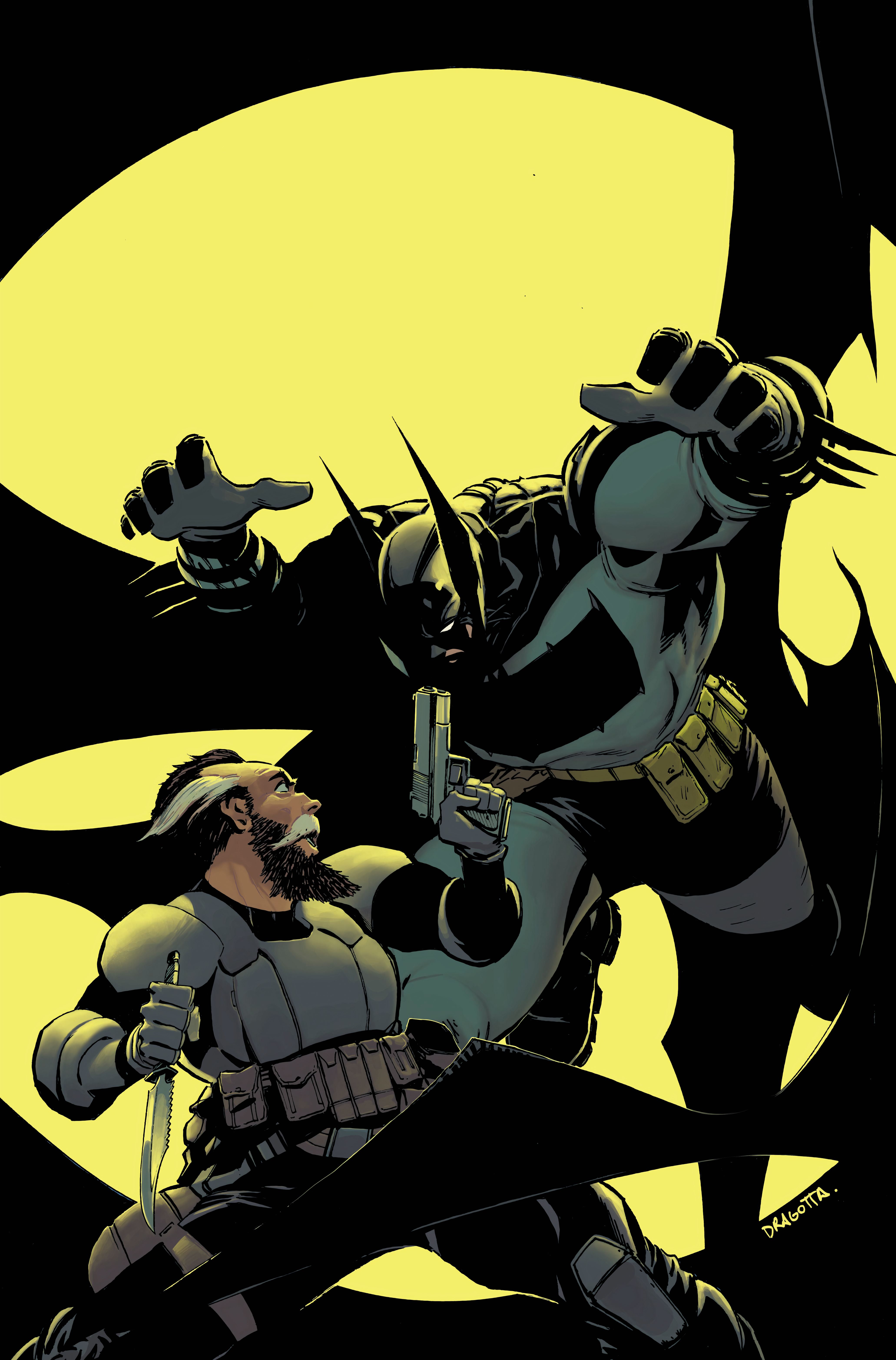 Absolute Batman 2 Cover Batman Fighting Alfred Pennyworth Pointing a Gun at Him Cover