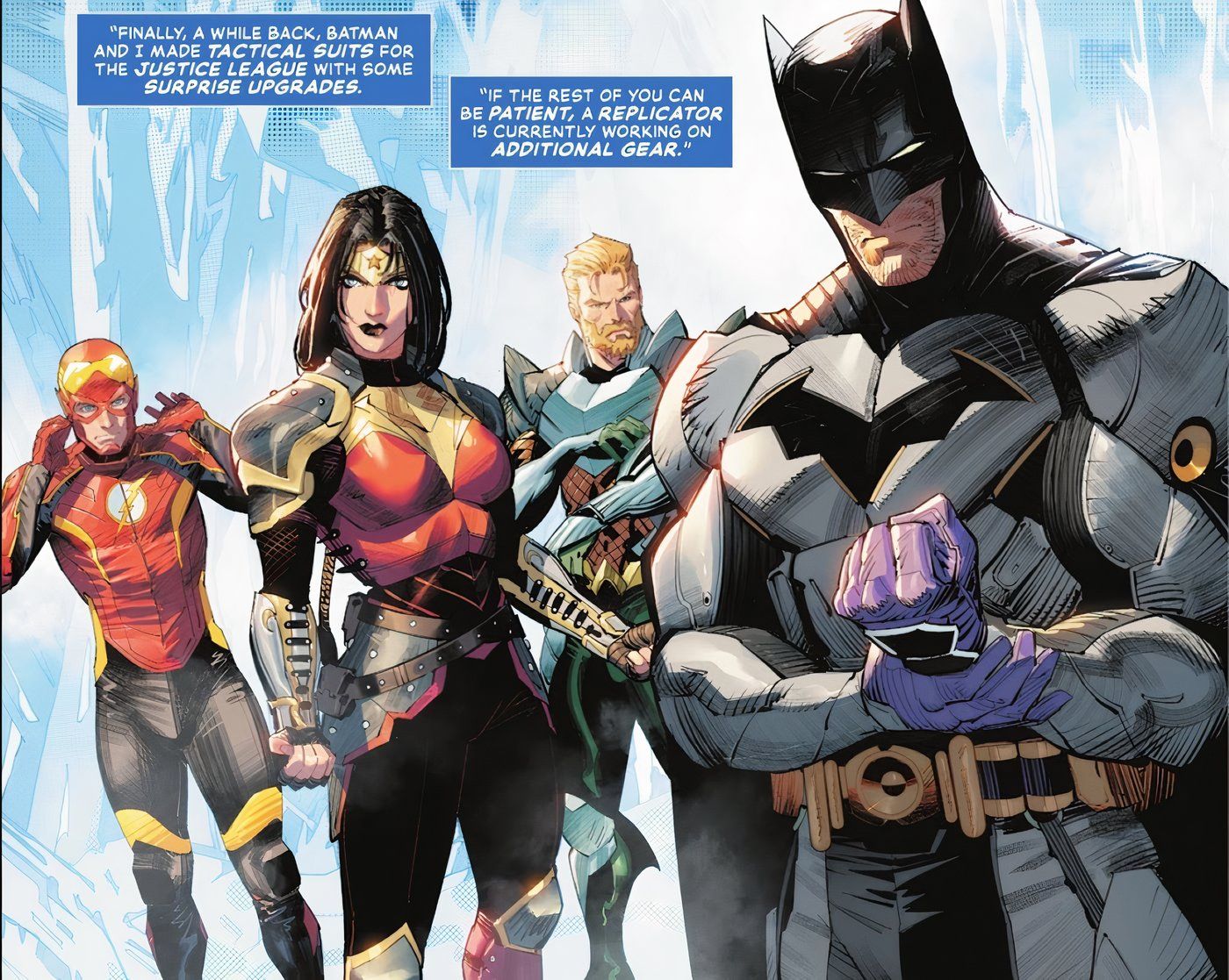 Absolute Power #2 Novos trajes para Batman Mulher Maravilha Aquaman e Flash