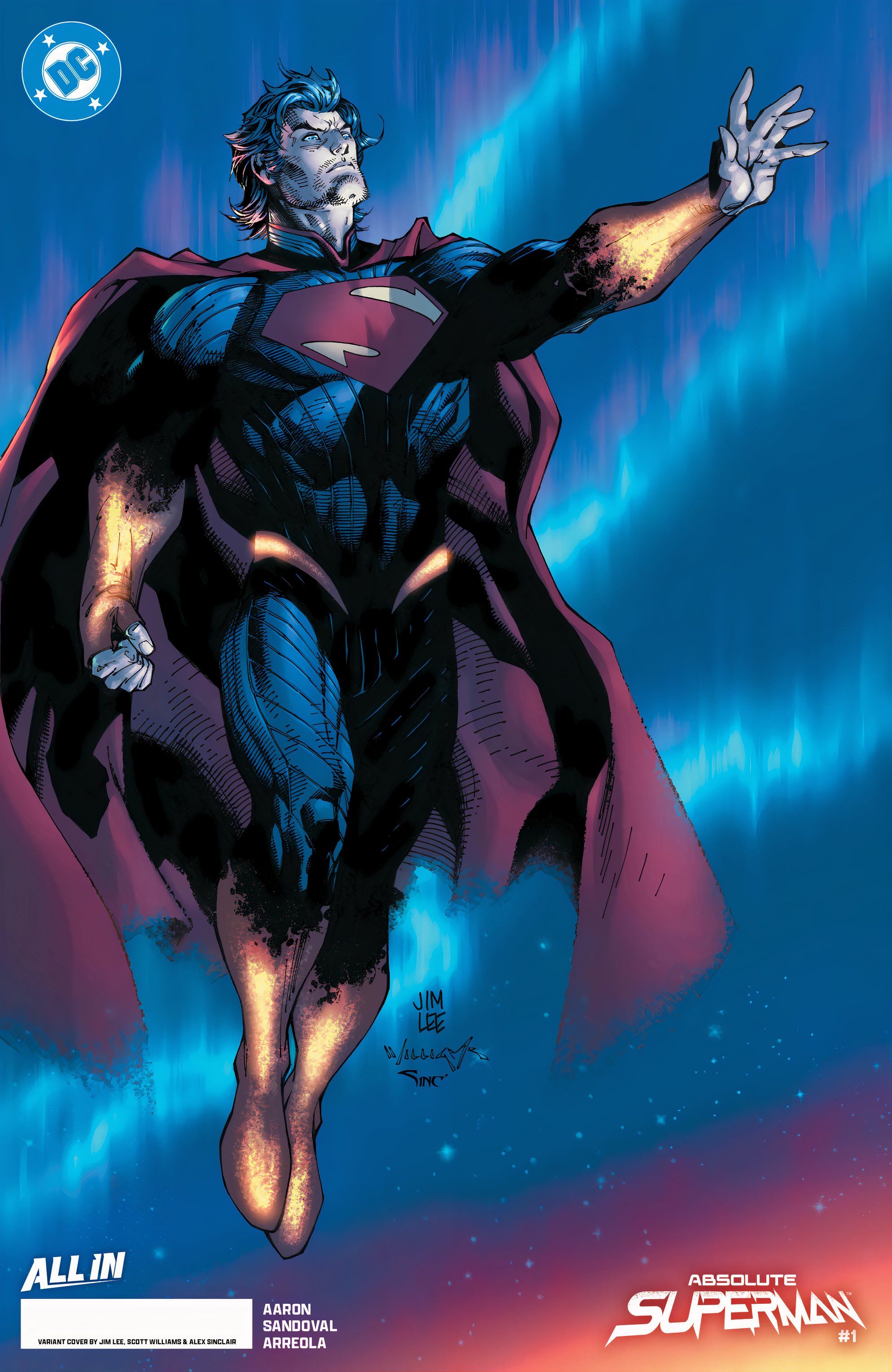 Absolute Superman #1 Portada variante de Jim Lee 