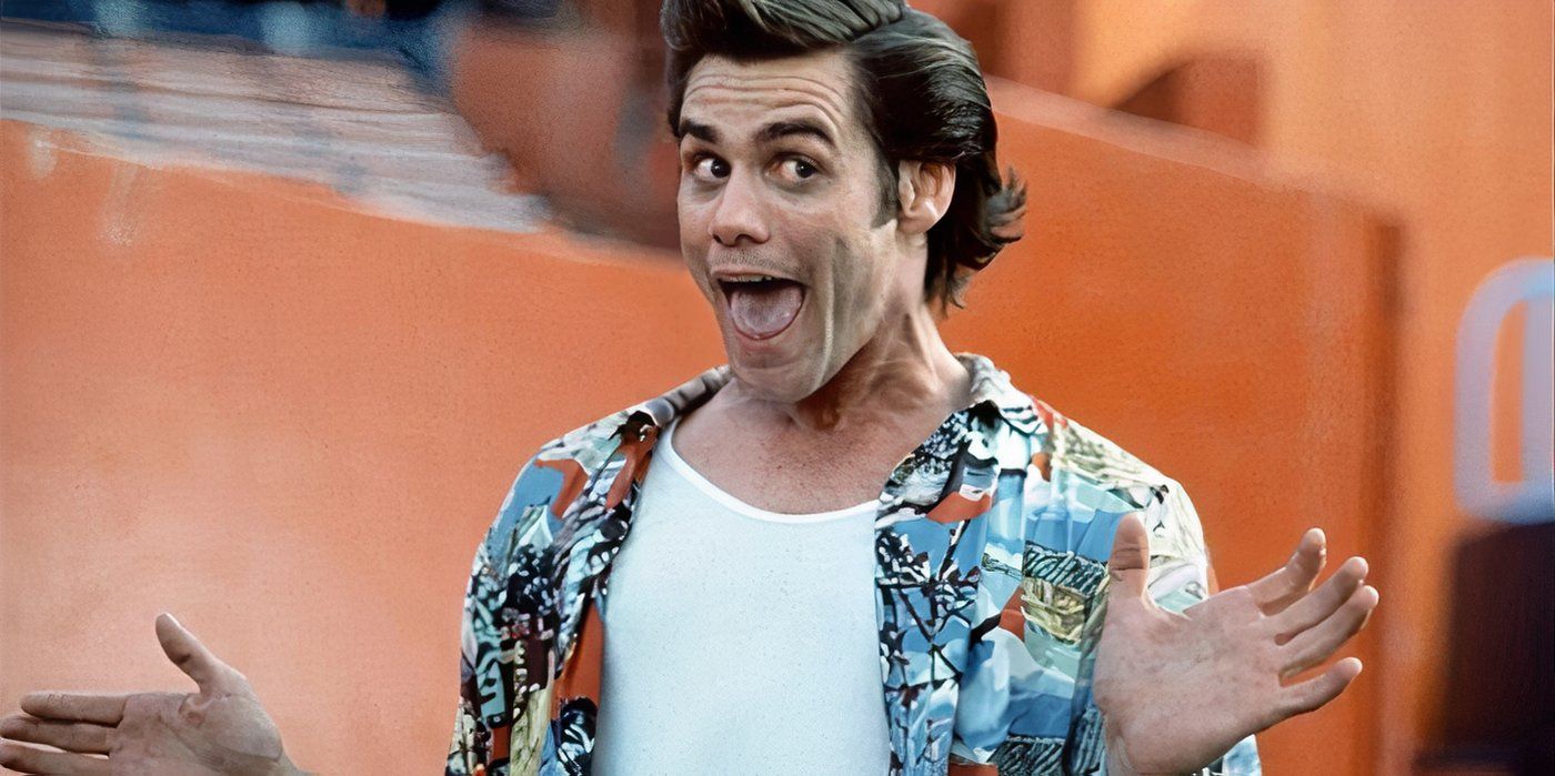 Ace impersonating a German dolphin trainer in the dolphin tank in Ace Ventura: Pet Detective