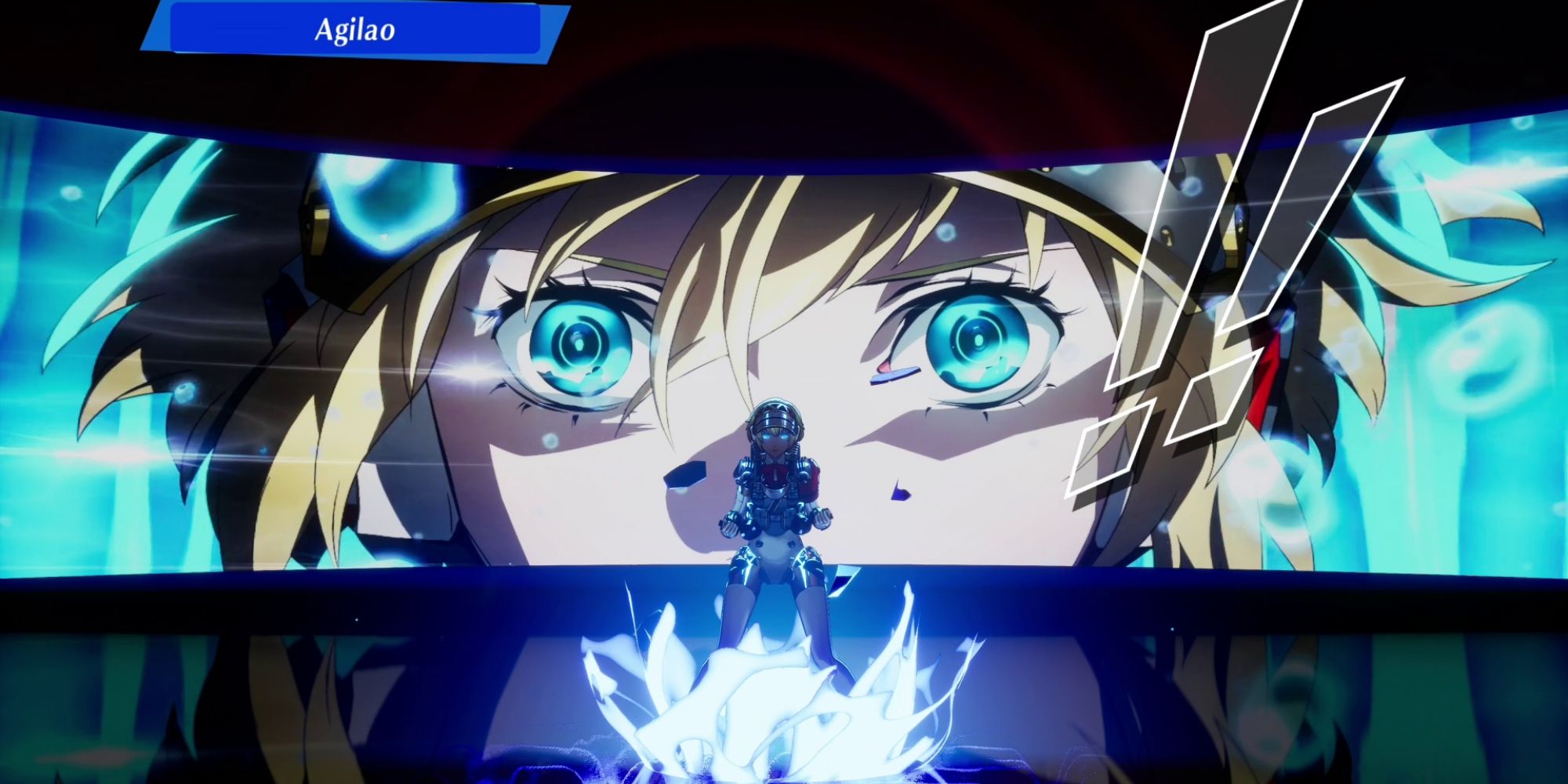 Aigis usando uma habilidade em Persona 3 Reload