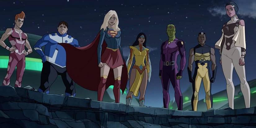 all heroes standing in Legion Of Super-Heroes