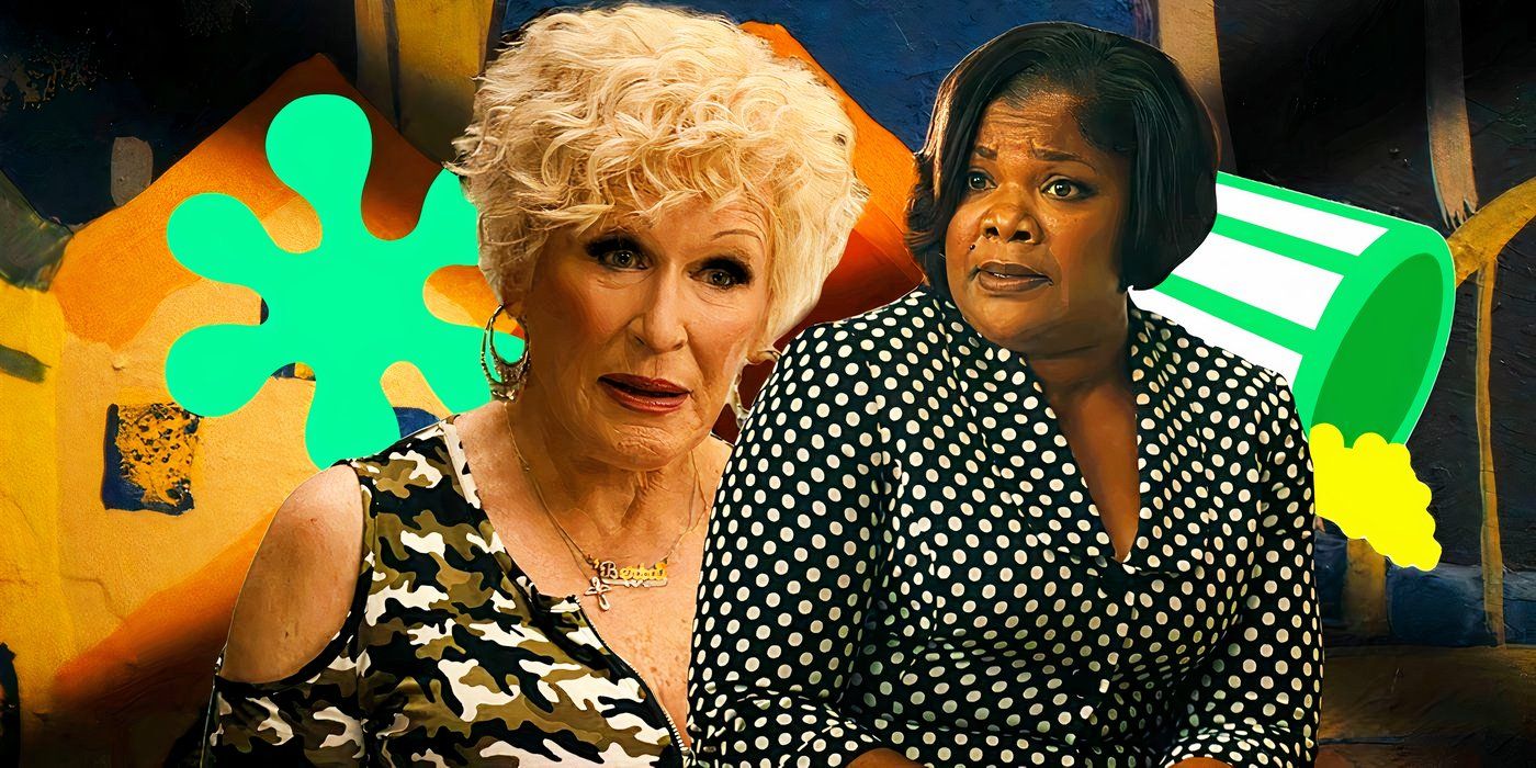 Monique as Ebony Jackson and Glenn Close as Alberta in The Deliverance against a painting custom image