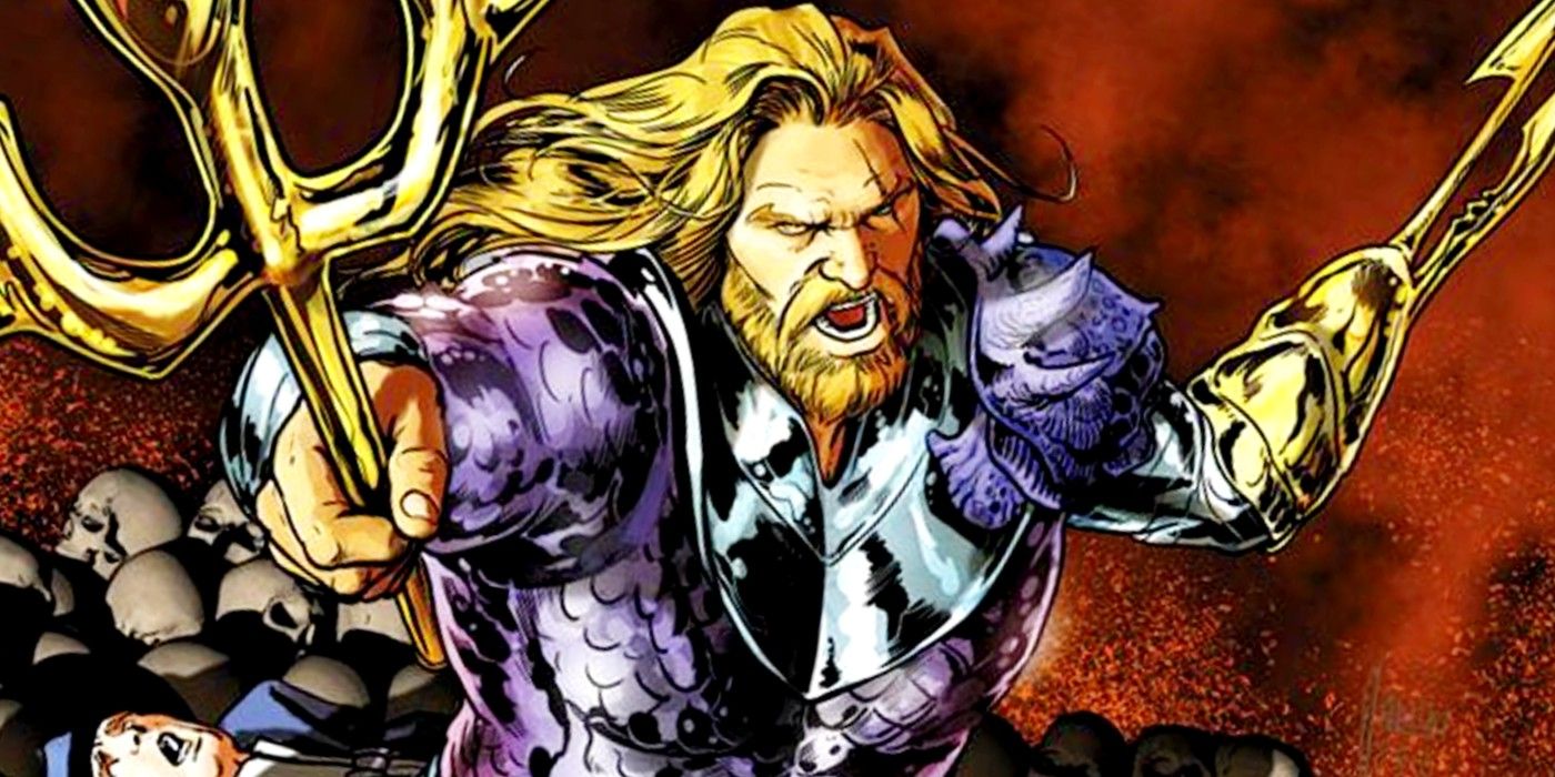 aquaman with his hook hand, looking evil
