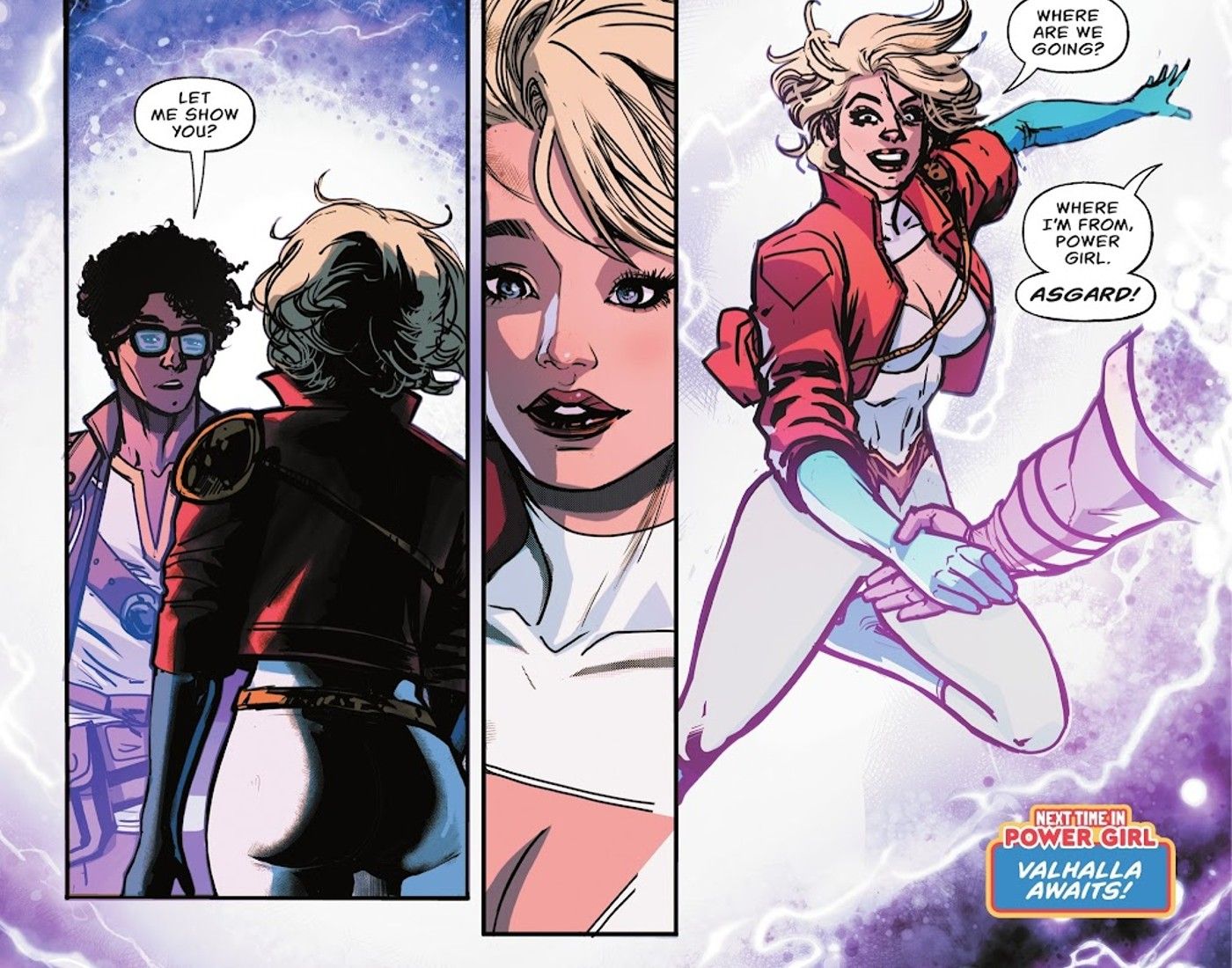 Axel Gust puxa Power Girl para um portal