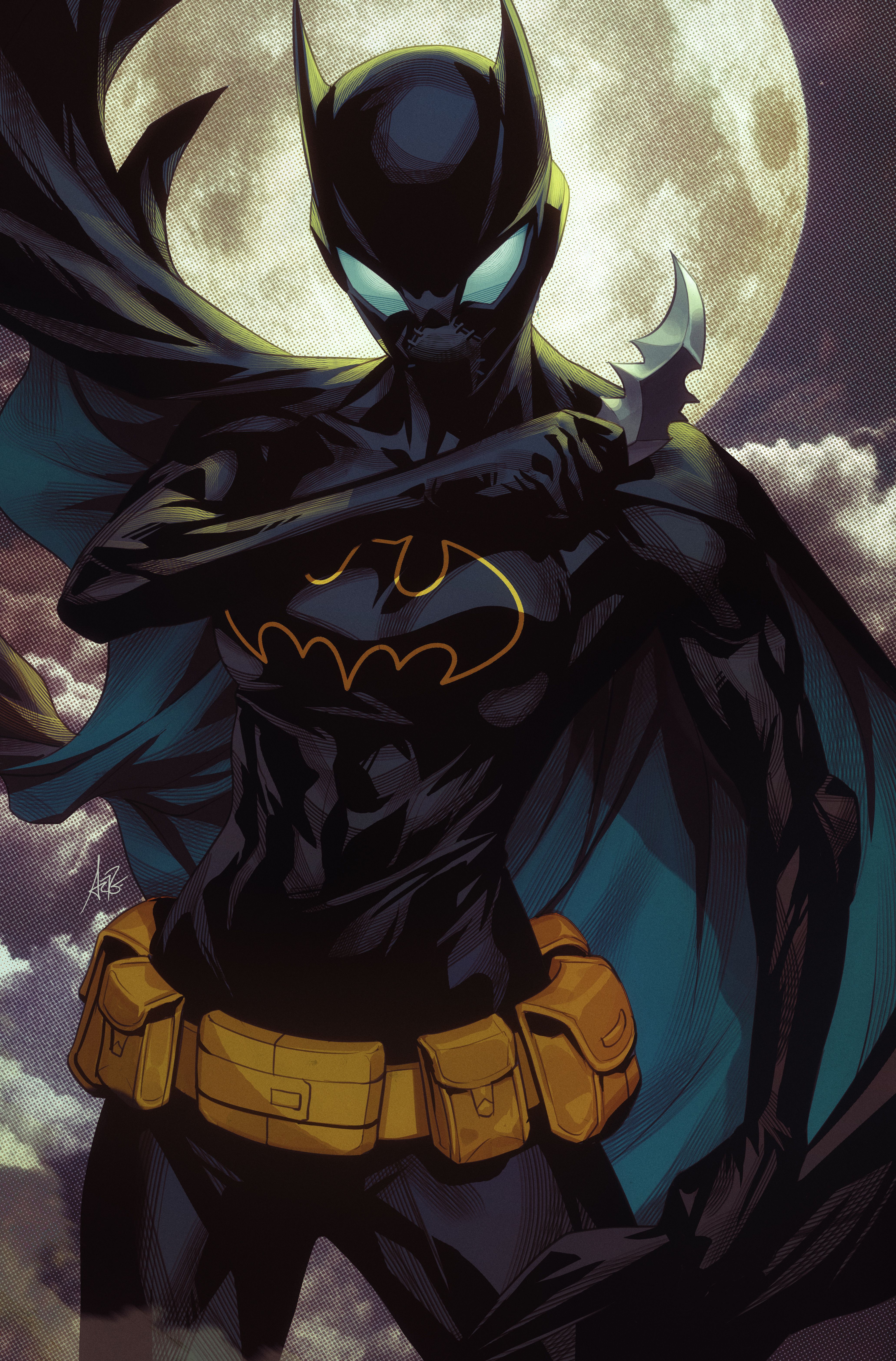 Capa variante da Batgirl 1 Artgerm: Cassandra Cain se apresenta como Batgirl com um Batarang.