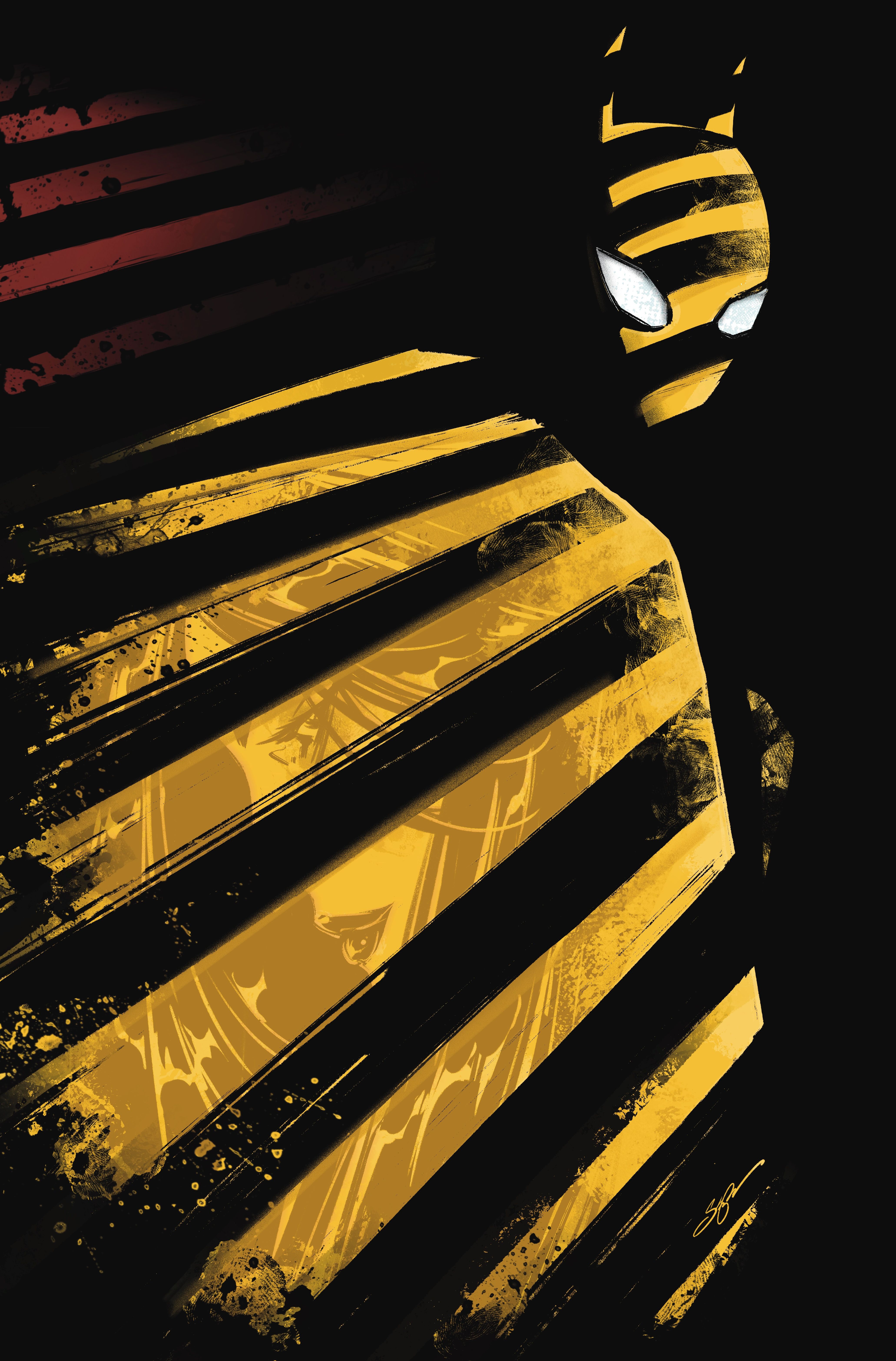 Capa variante de Batgirl 1 Patridge: Batgirl Cassandra Cain nas sombras com raios de luz.