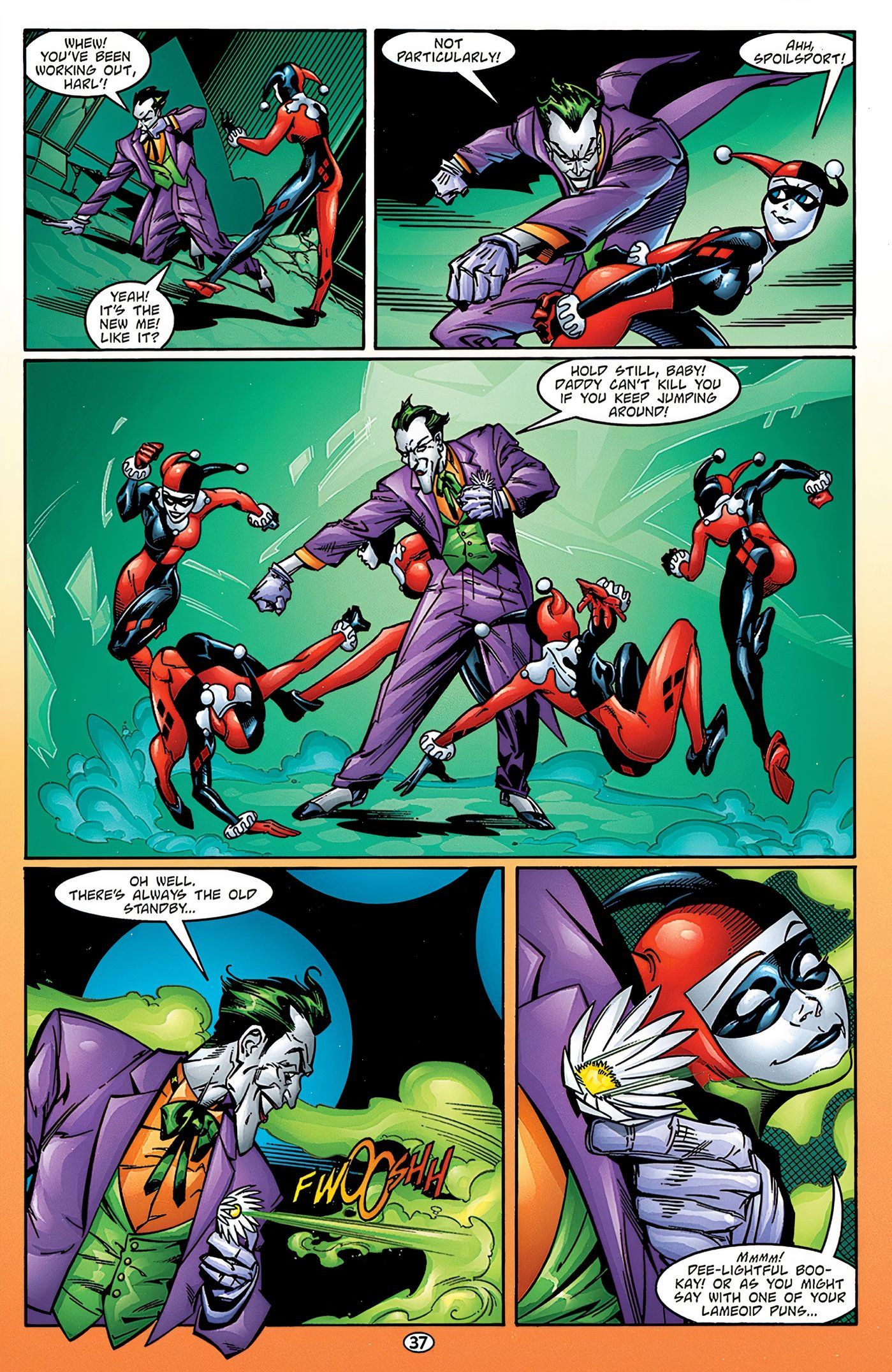 Batman Harley Quinn #1Harley e Joker lutam