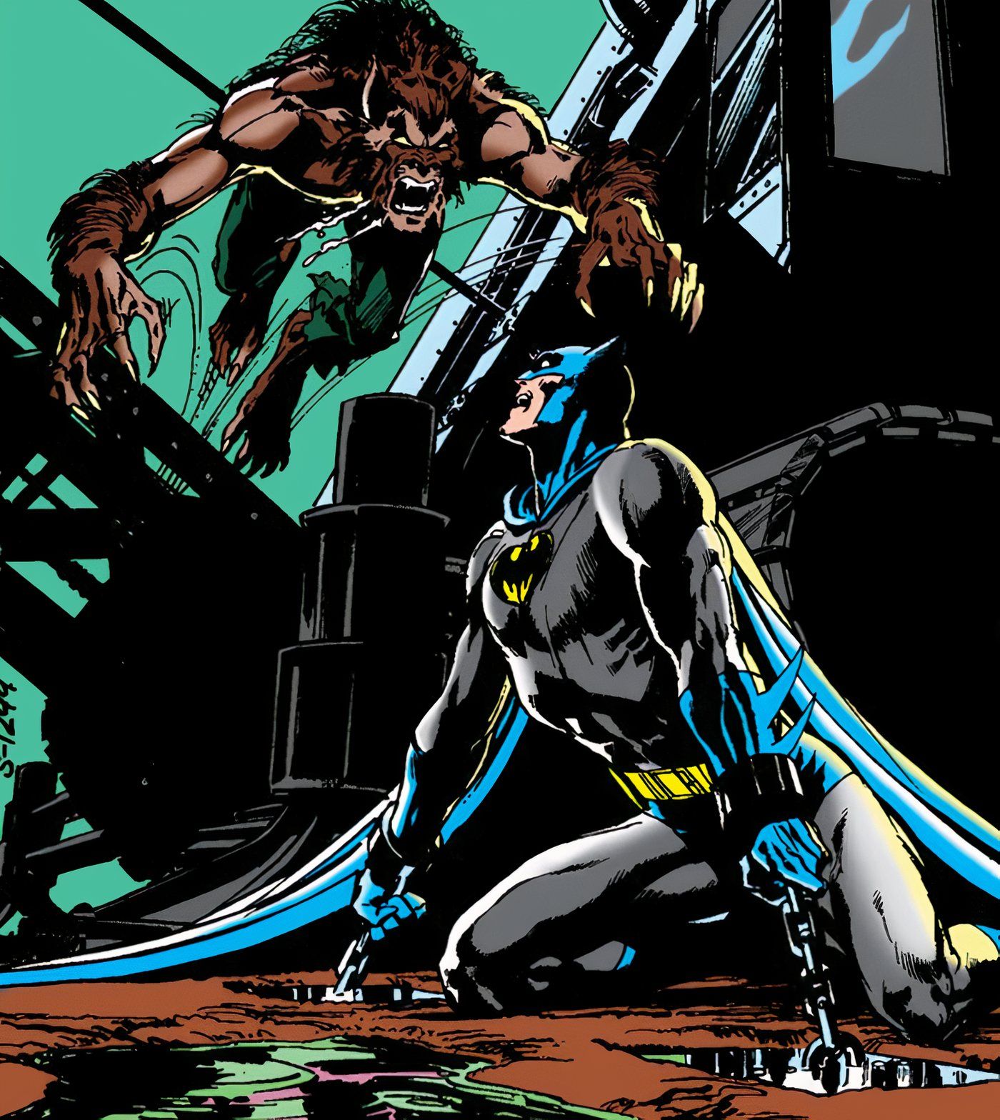 Batman contra el hombre lobo Arte de Neal Adams