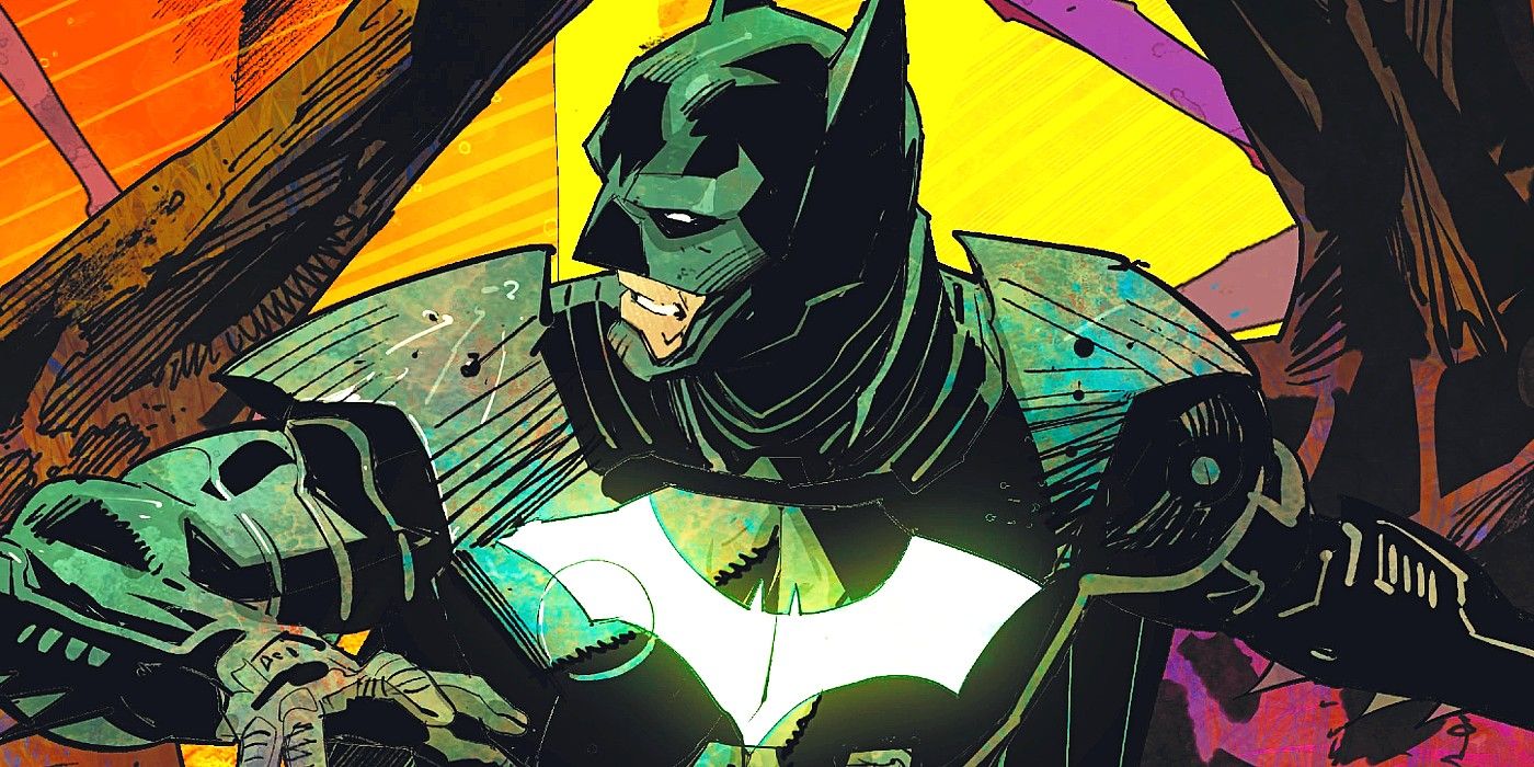 Batman’s glowing space armor makes him a science fiction hero straight out of TRON