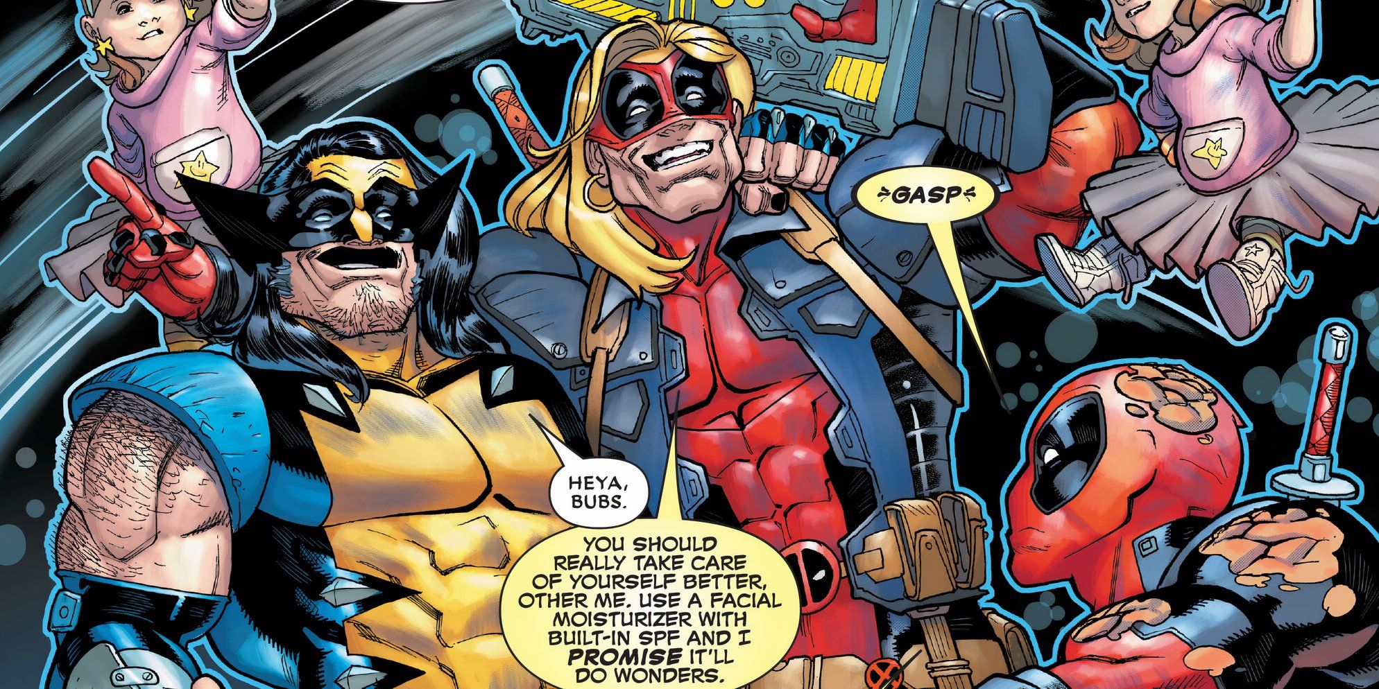 Best Bud Deadpool and Wolverine in Spectacular Spider-Men #6 Comic Art